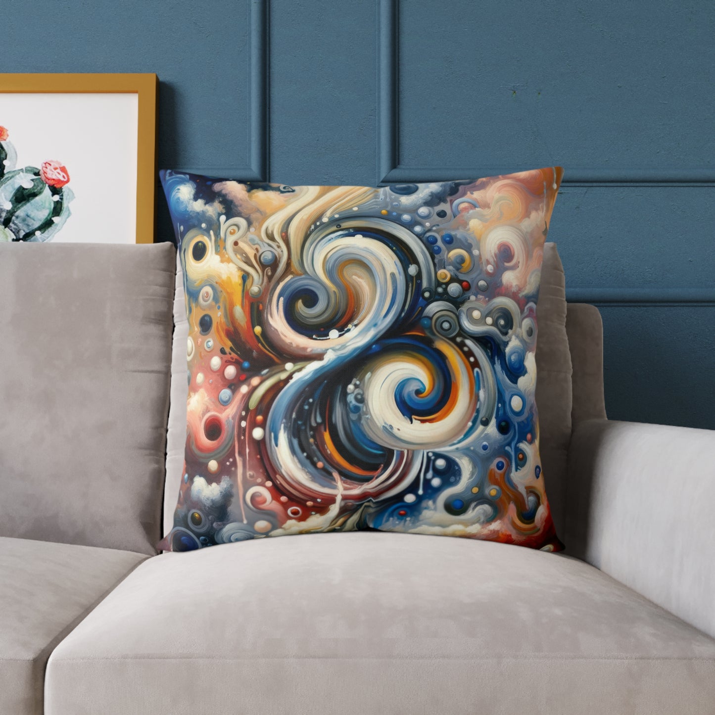 Paradoxical Embrace Tachism Spun Polyester Pillow