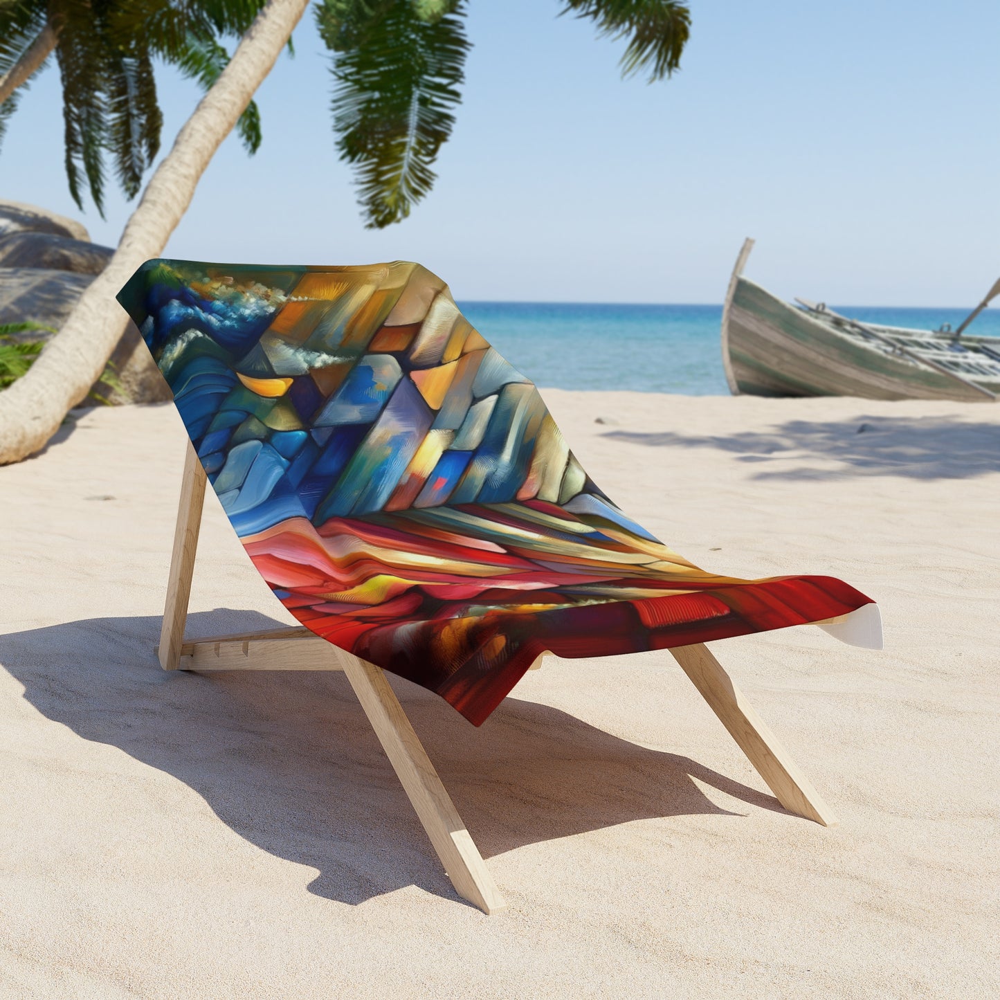 Anchored Tenets Abstraction Beach Towel