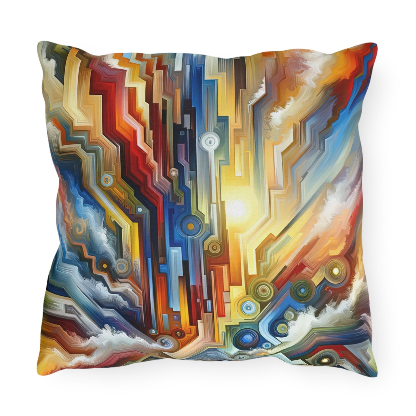 Unity Abstract Vibrancy Outdoor Pillows