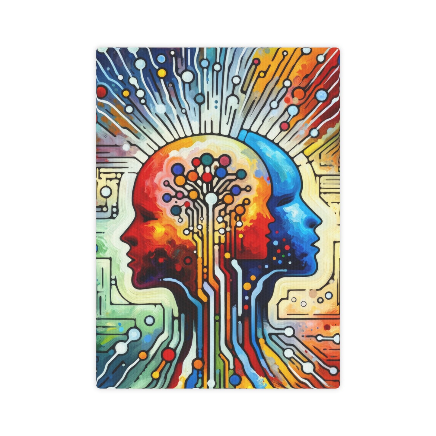 Empathetic Connection Abstract Canvas Photo Tile