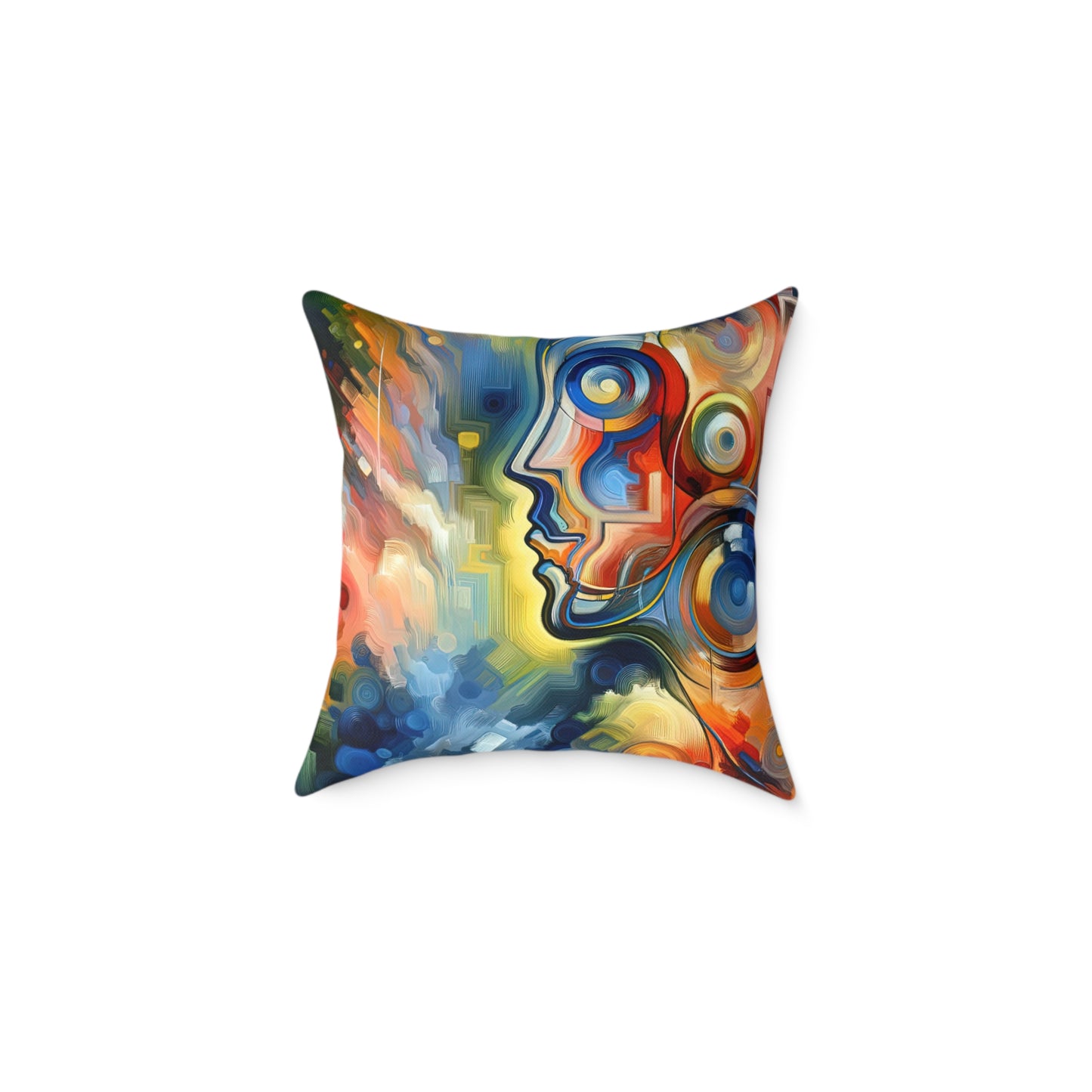 Emotional Perception Abstract Spun Polyester Pillow