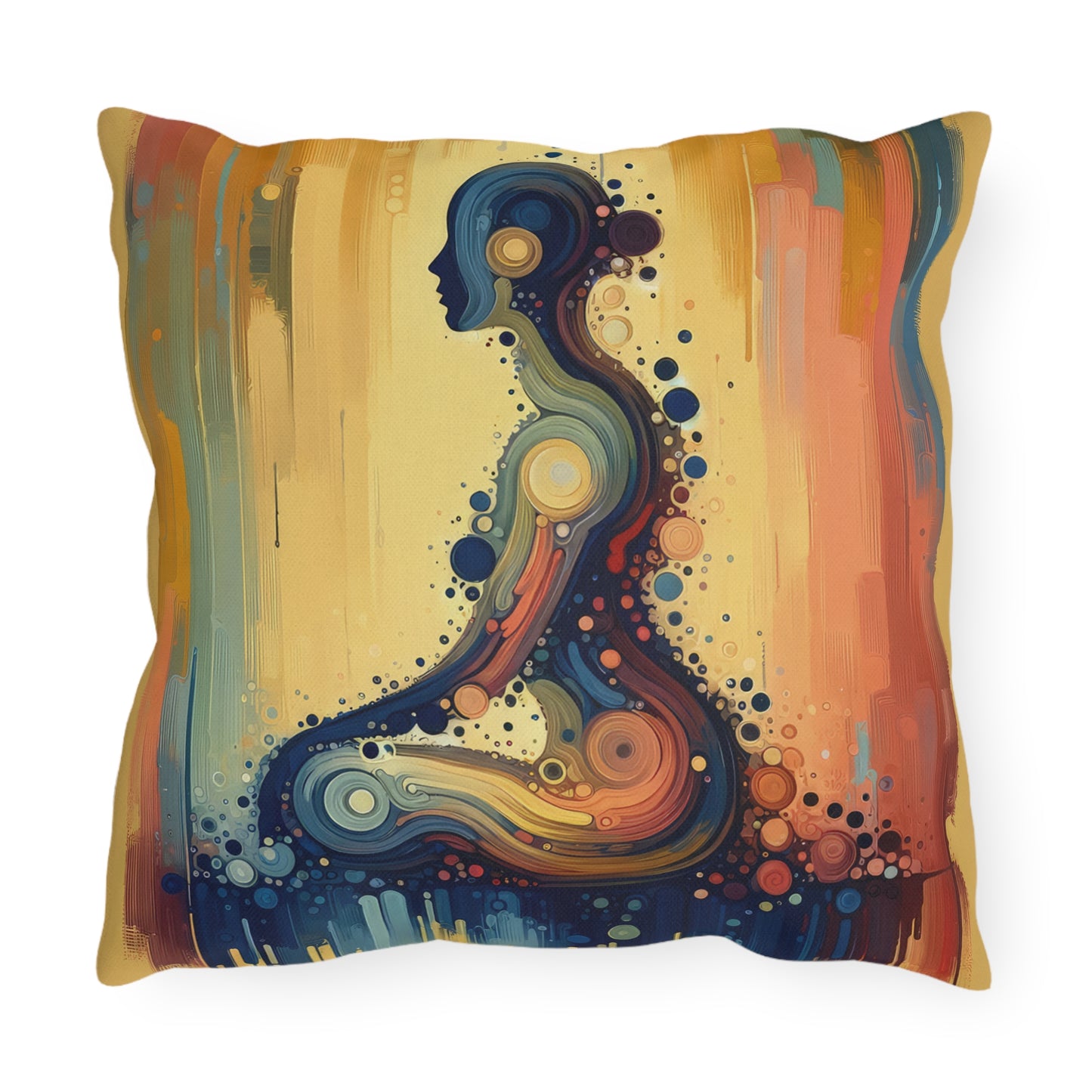 Patience Essence Tachism Outdoor Pillows
