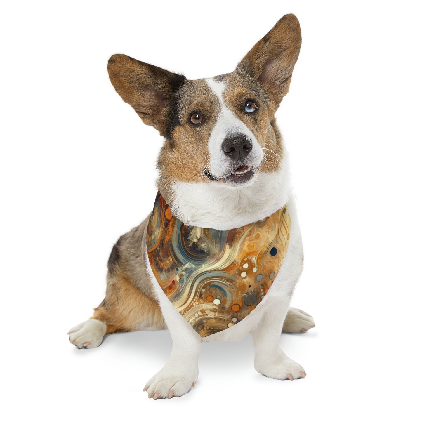 Dynamic Cultural Mosaic Pet Bandana Collar