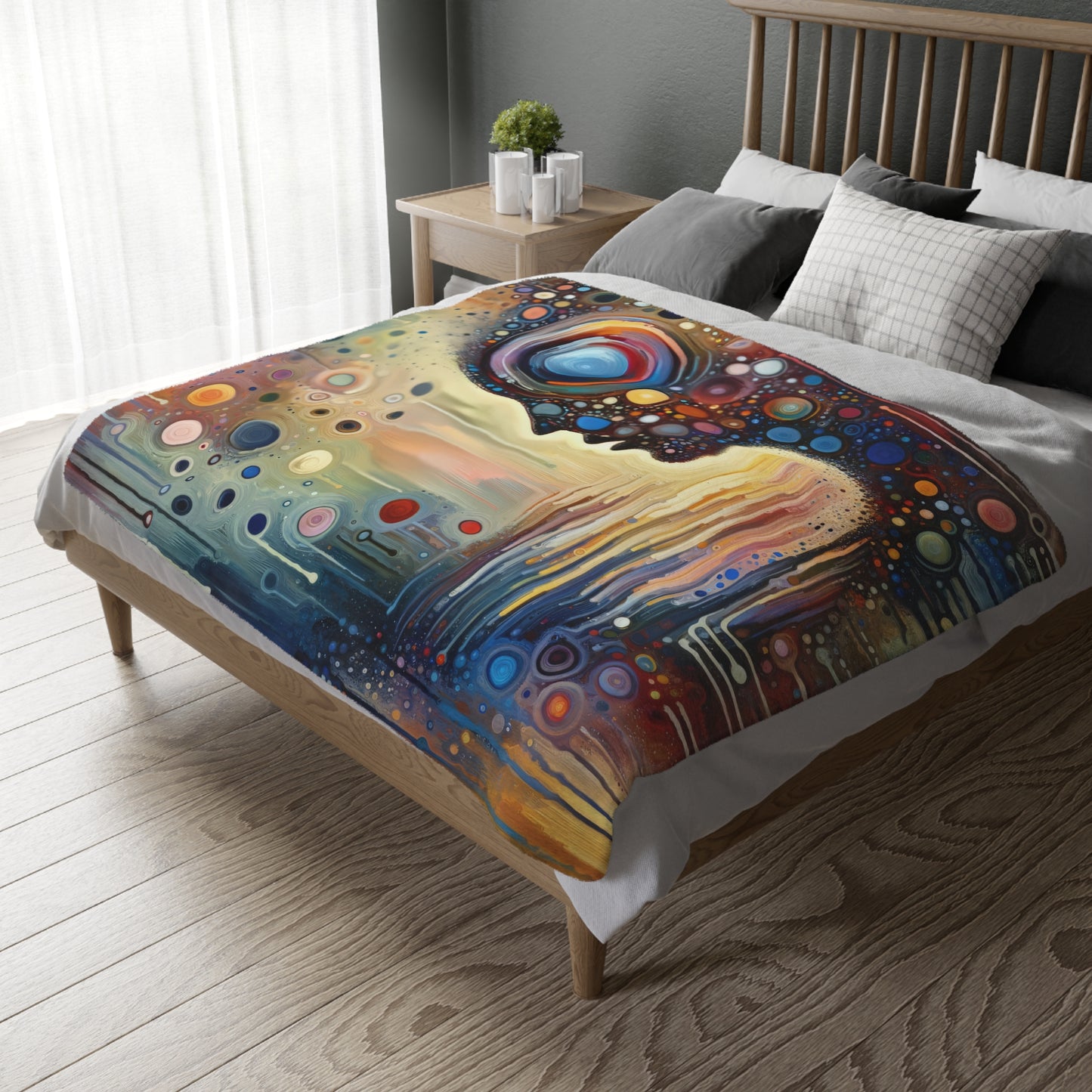 Echoed Intrinsic Universality Velveteen Microfiber Blanket (Two-sided print)