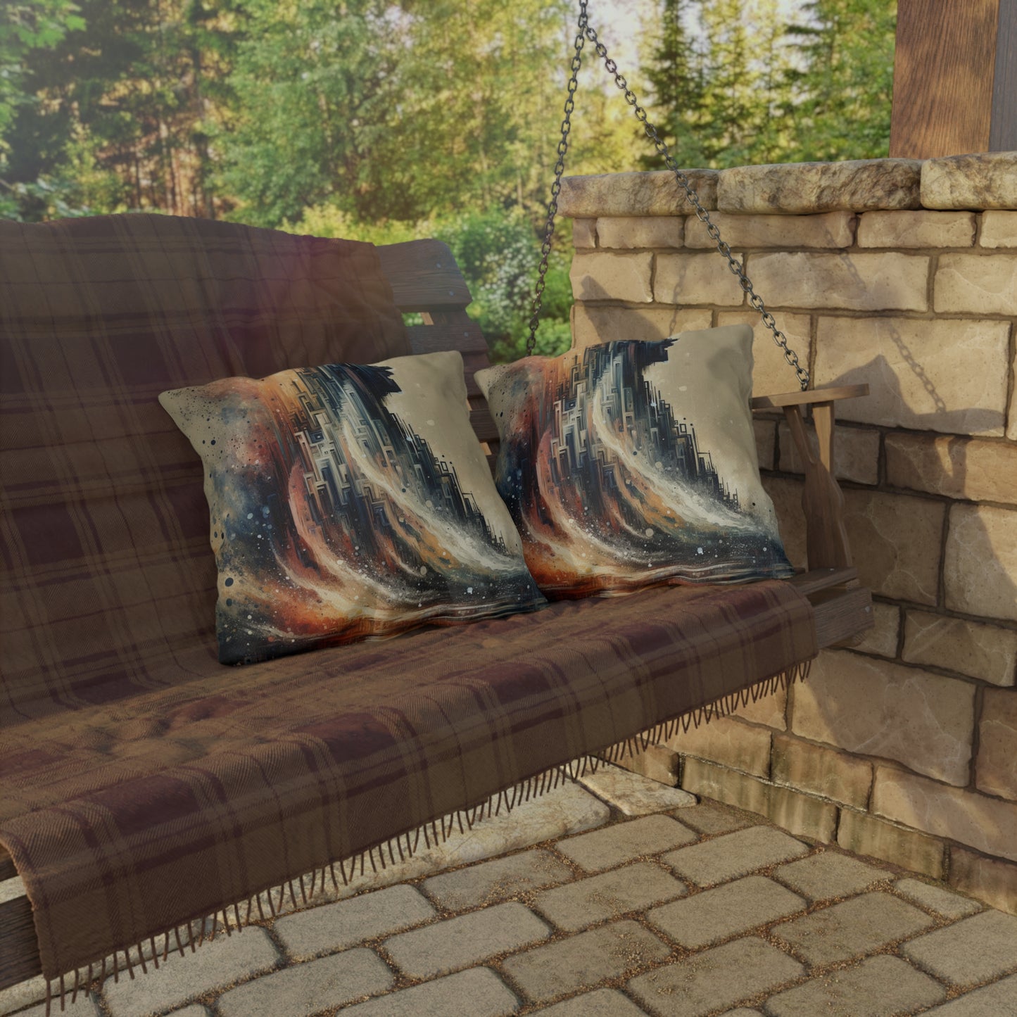 Enduring Echoes Resonance Outdoor Pillows