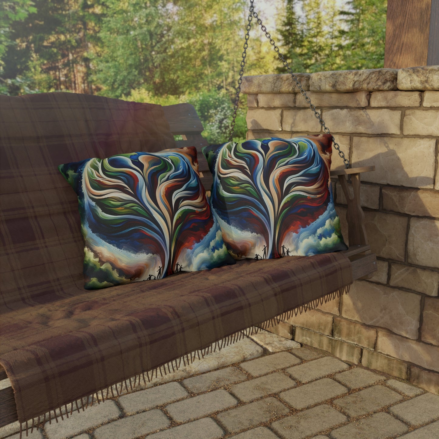 Interconnected Earth Advocates Outdoor Pillows