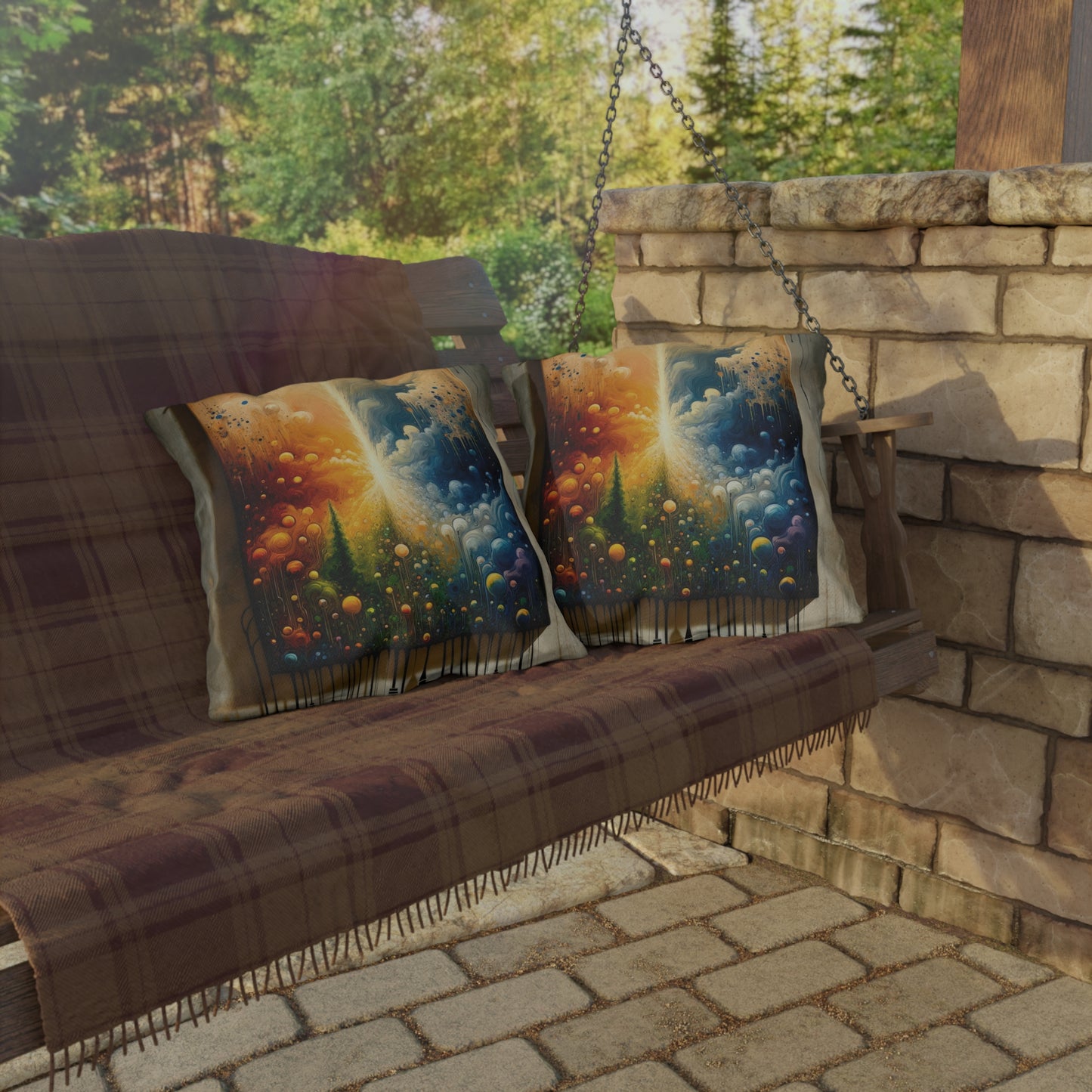 Disconnecting Harmonious Reconnection Outdoor Pillows