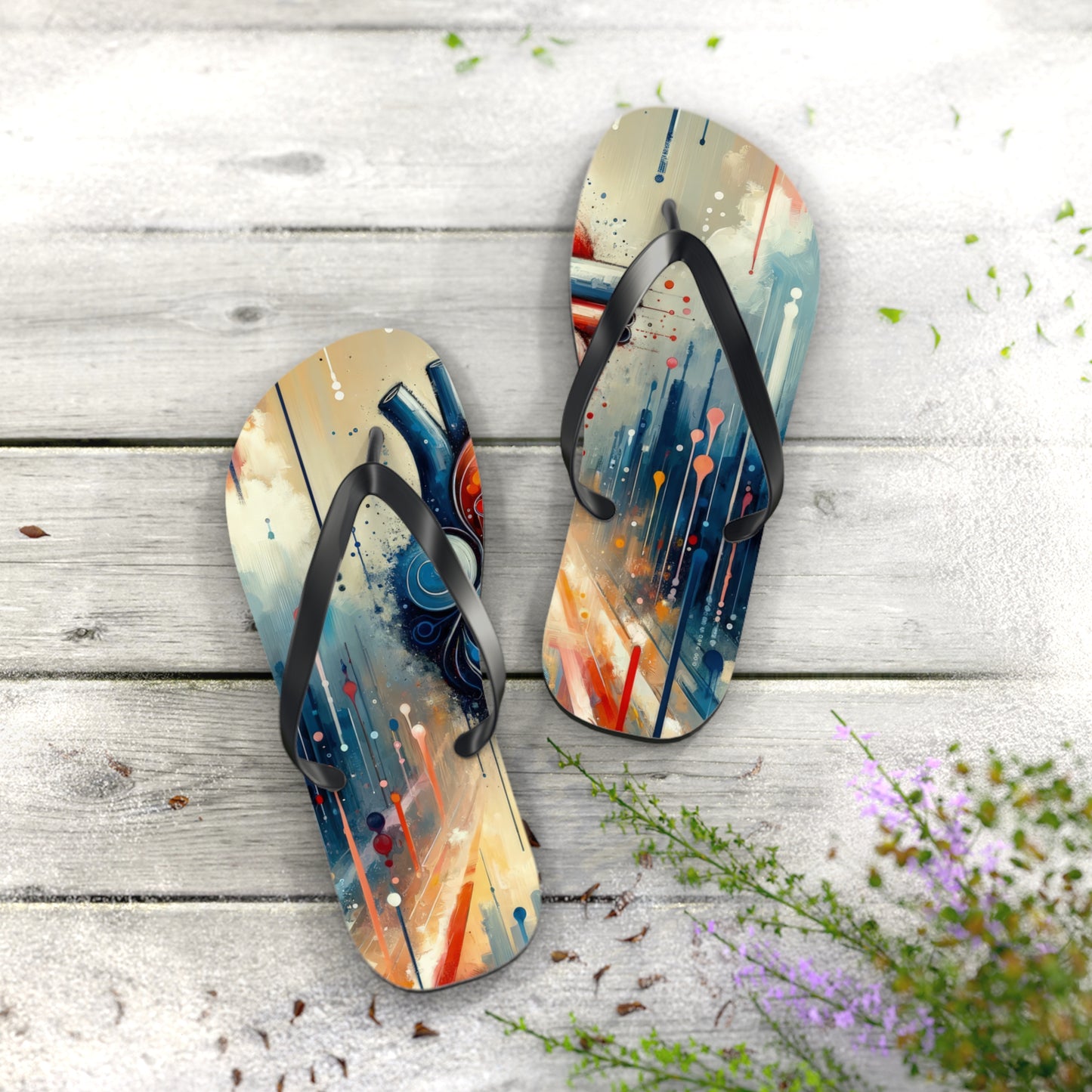 Rhythmic Heart Harmony Flip Flops