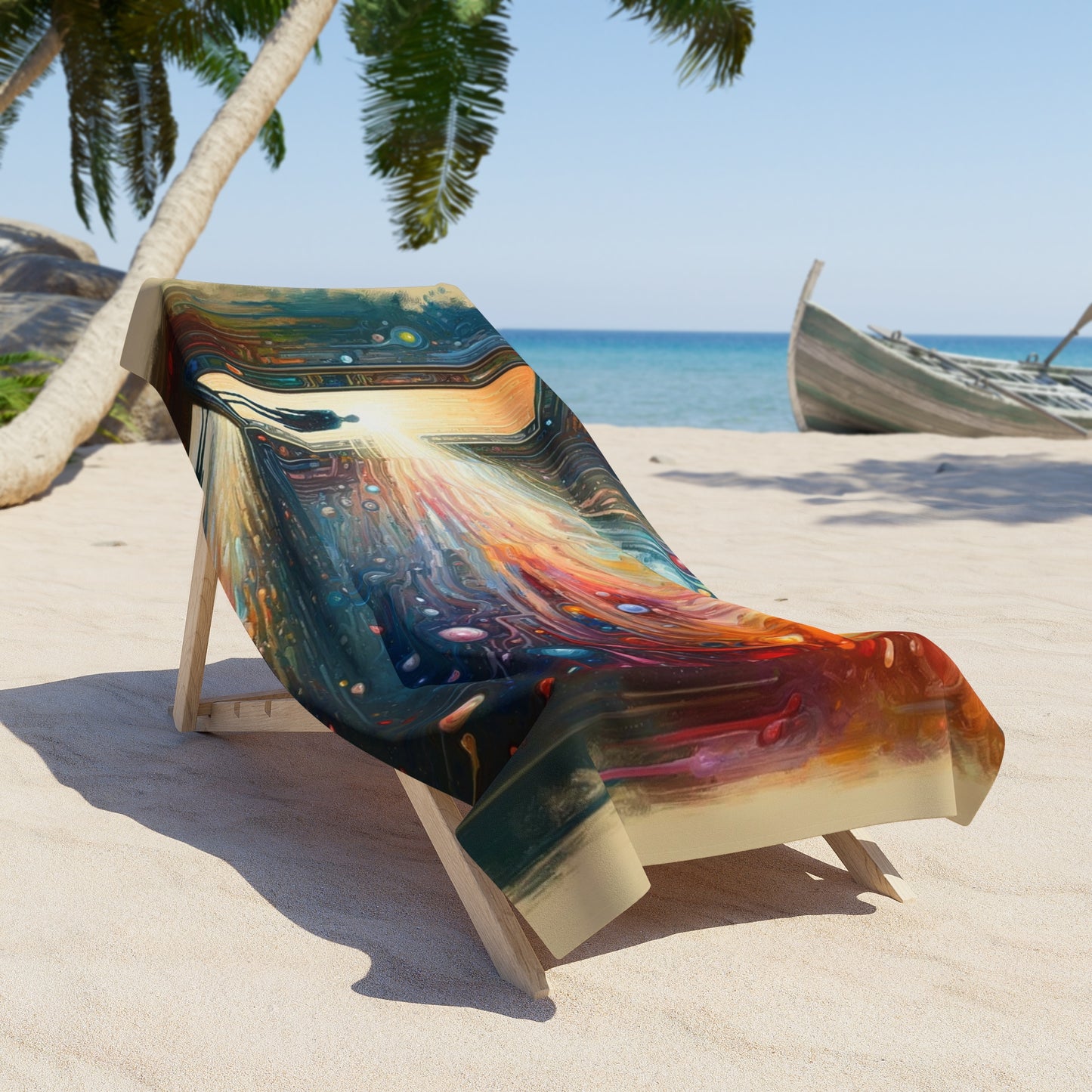 Mirror Wholeness Tachism Beach Towel