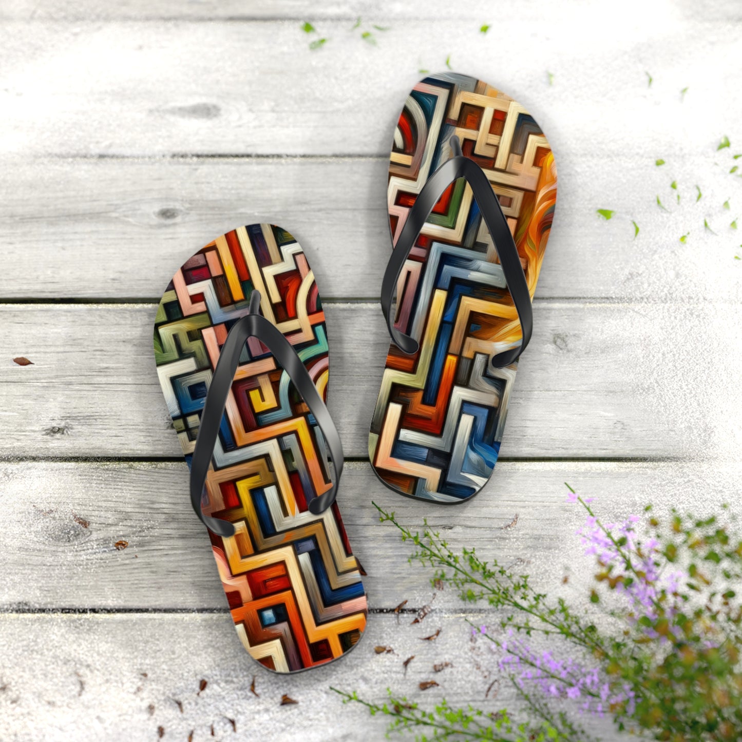 Labyrinthine Love Choices Flip Flops