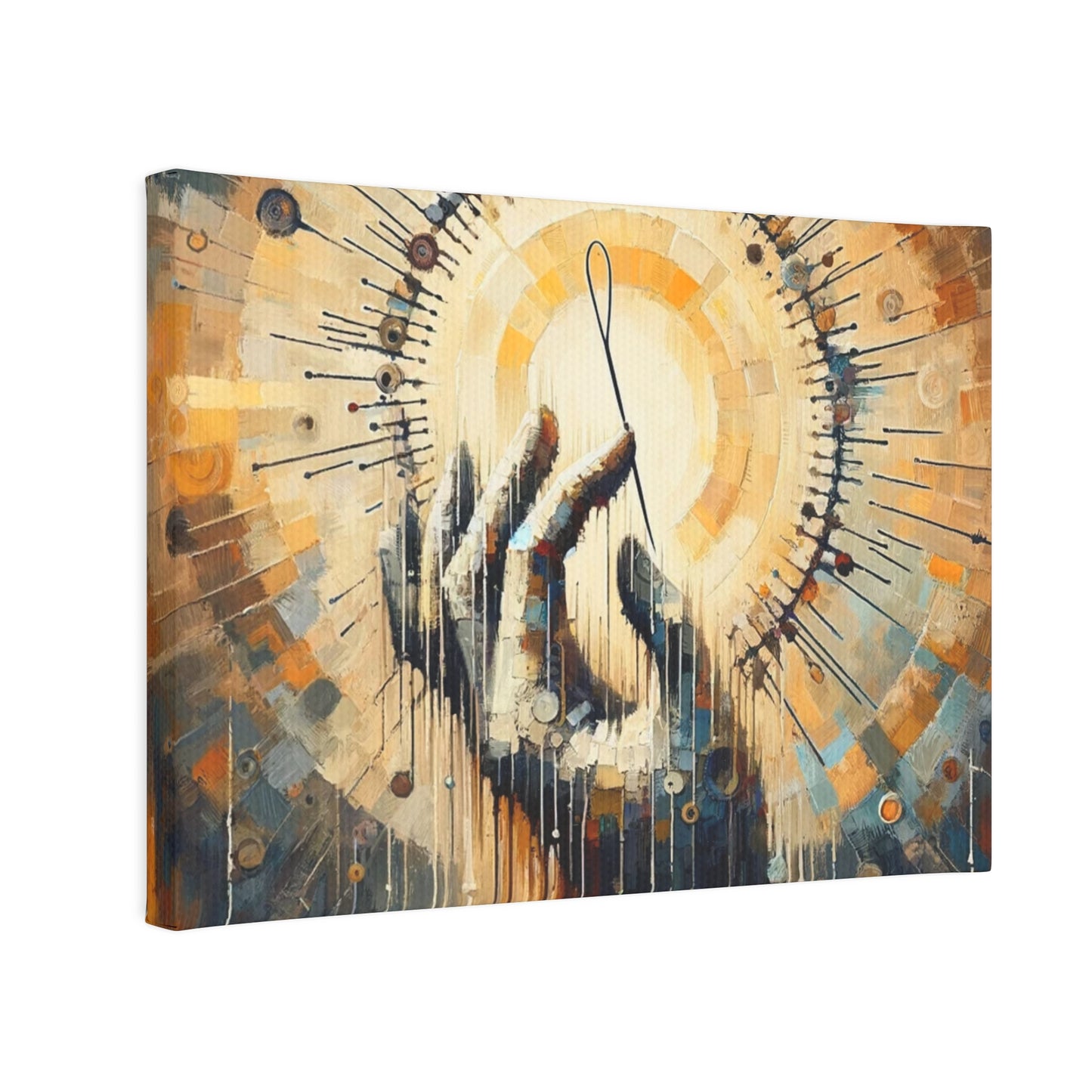 Sovereign Reflective Tachism Canvas Photo Tile