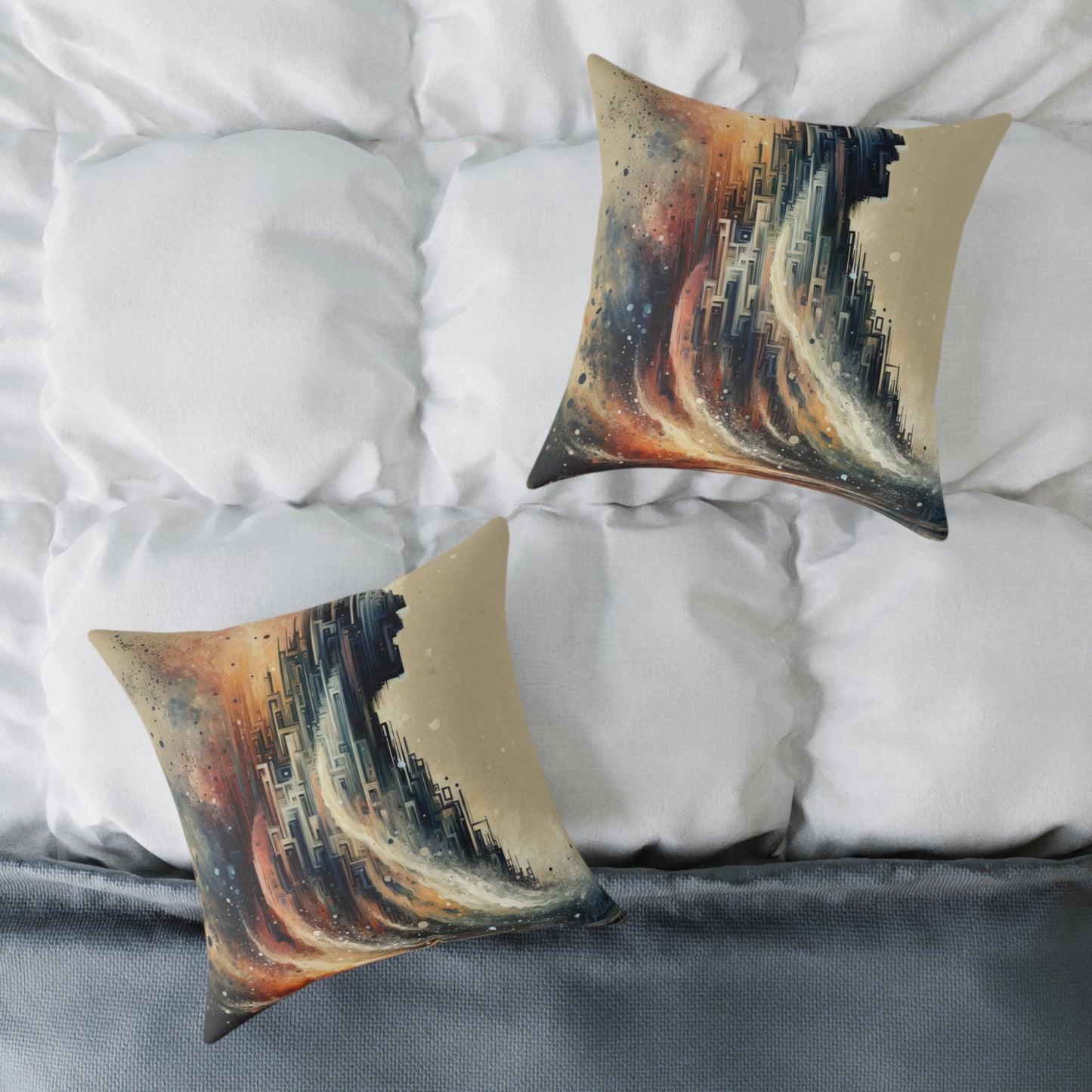 Enduring Echoes Resonance Spun Polyester Pillow