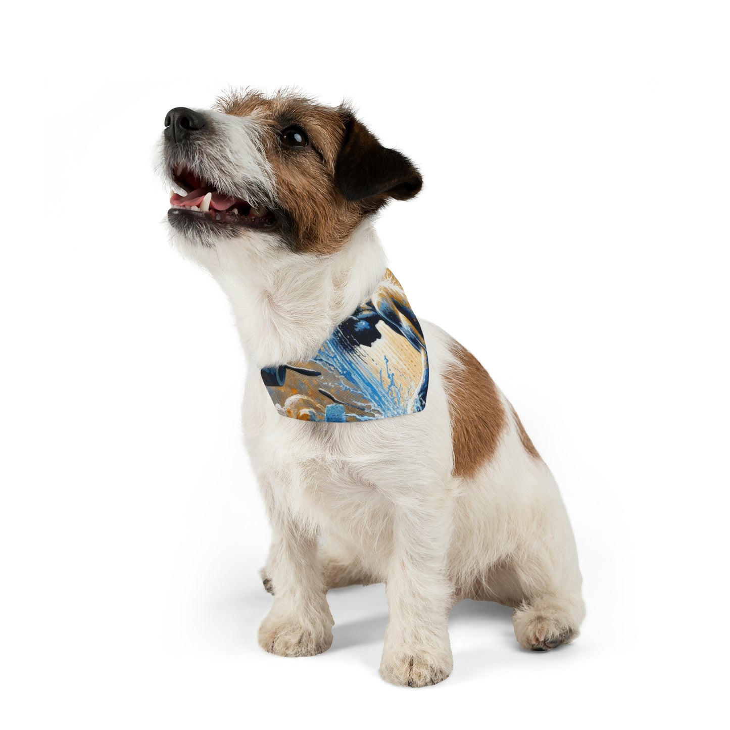 Meditative Kinetic Tachism Pet Bandana Collar
