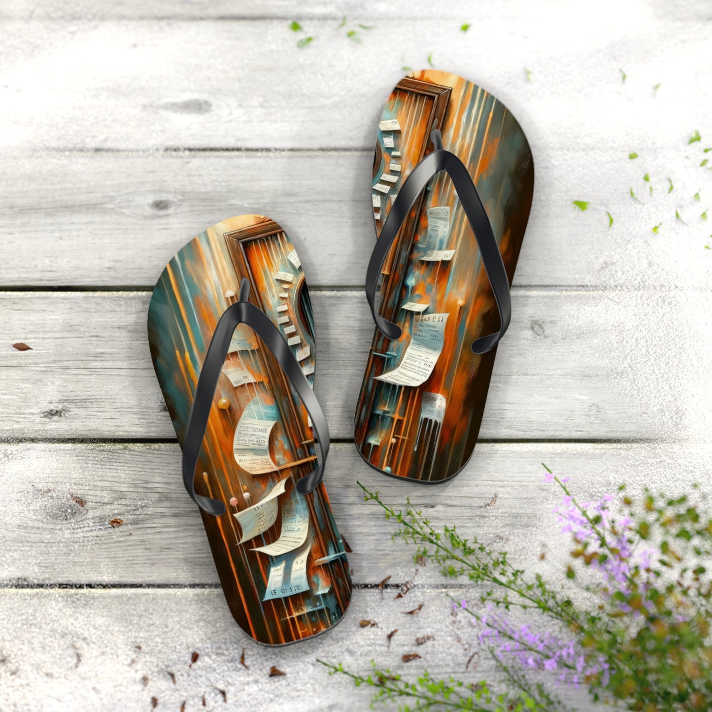 Illuminated Truths Mirror Flip Flops