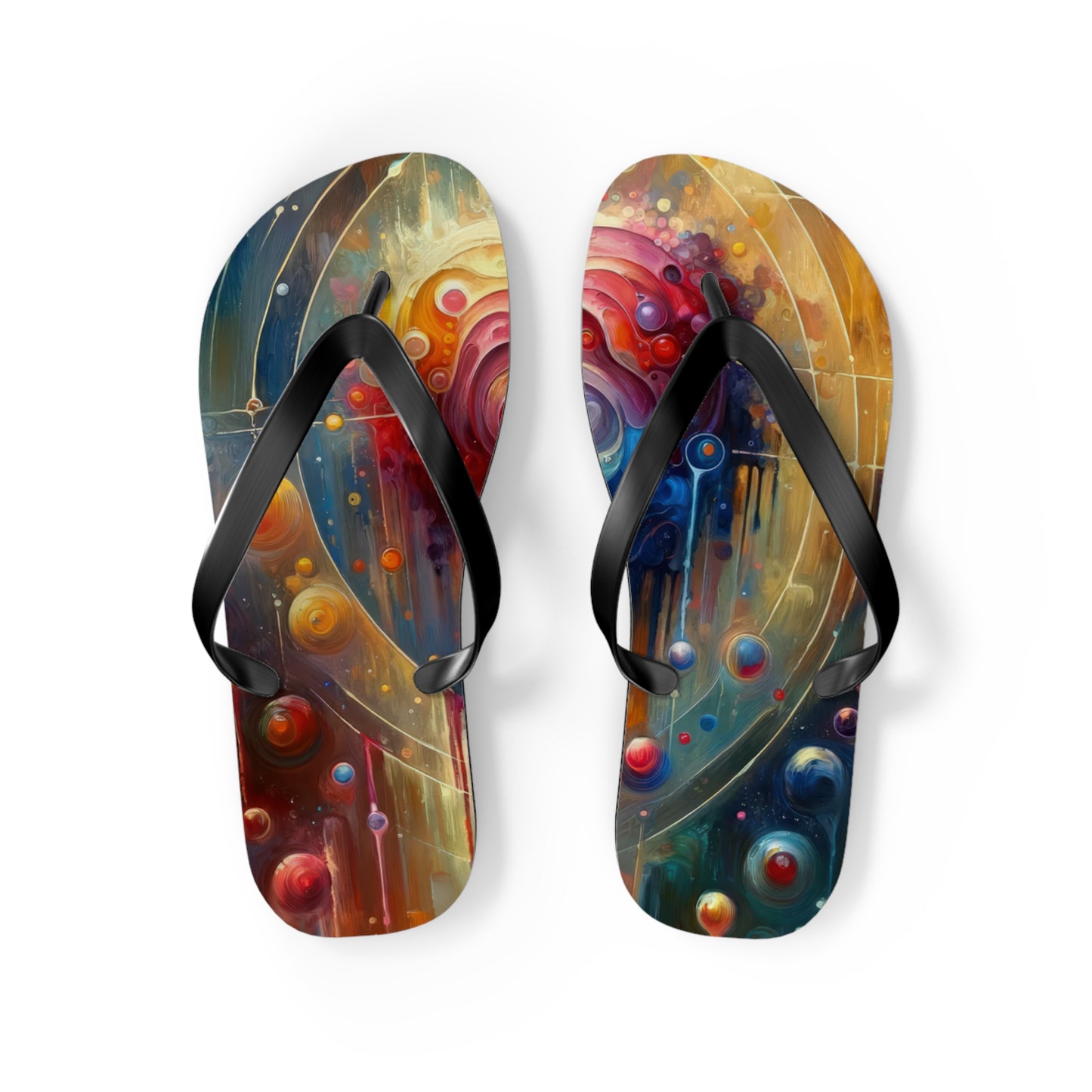 Unified Heart Reflections Flip Flops