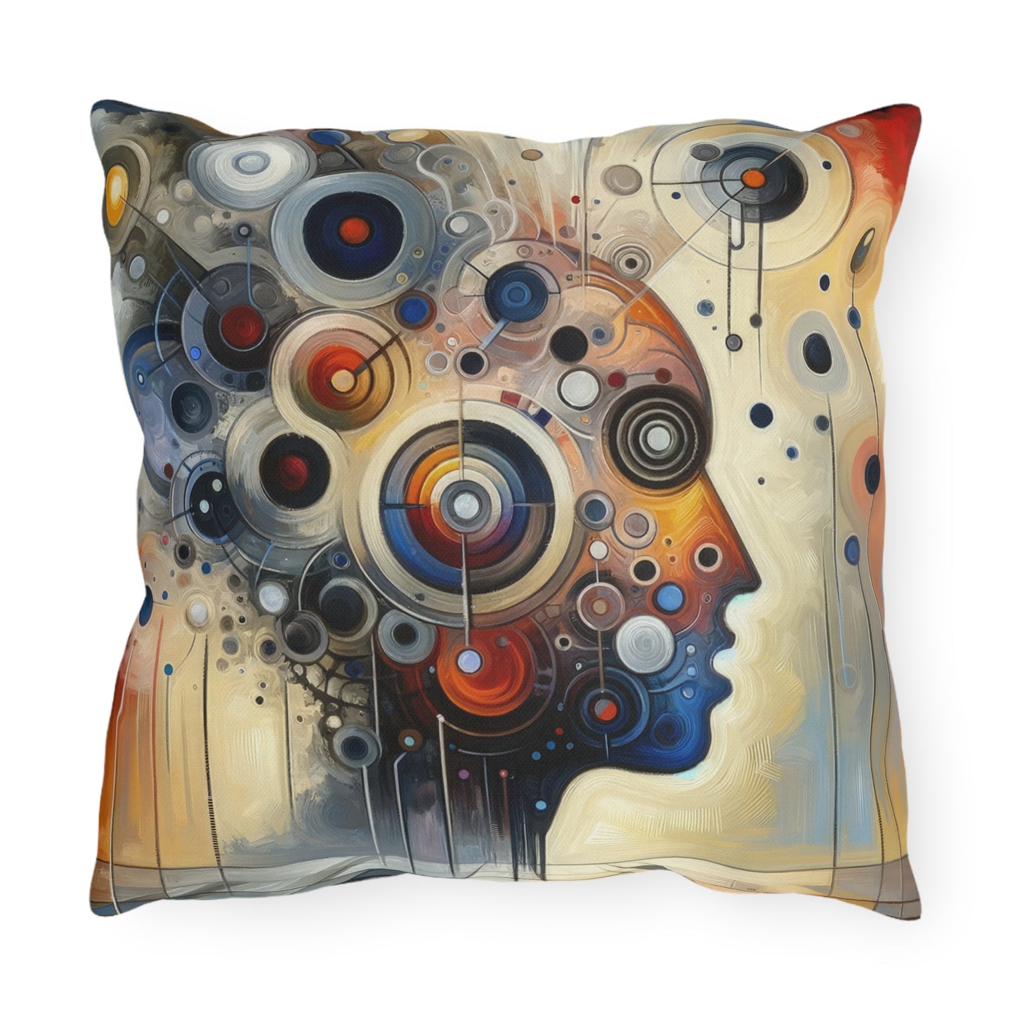 Mindful Tachism Engagement Outdoor Pillows