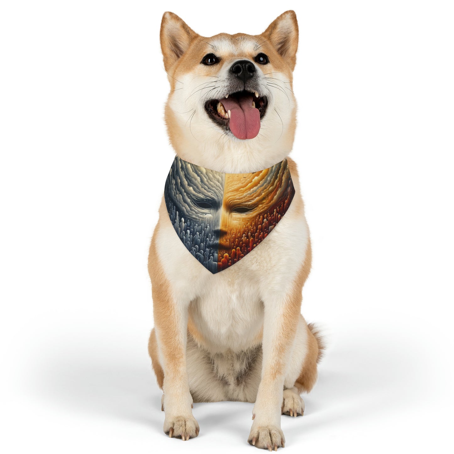 Subdued Revolutionary Currents Pet Bandana Collar