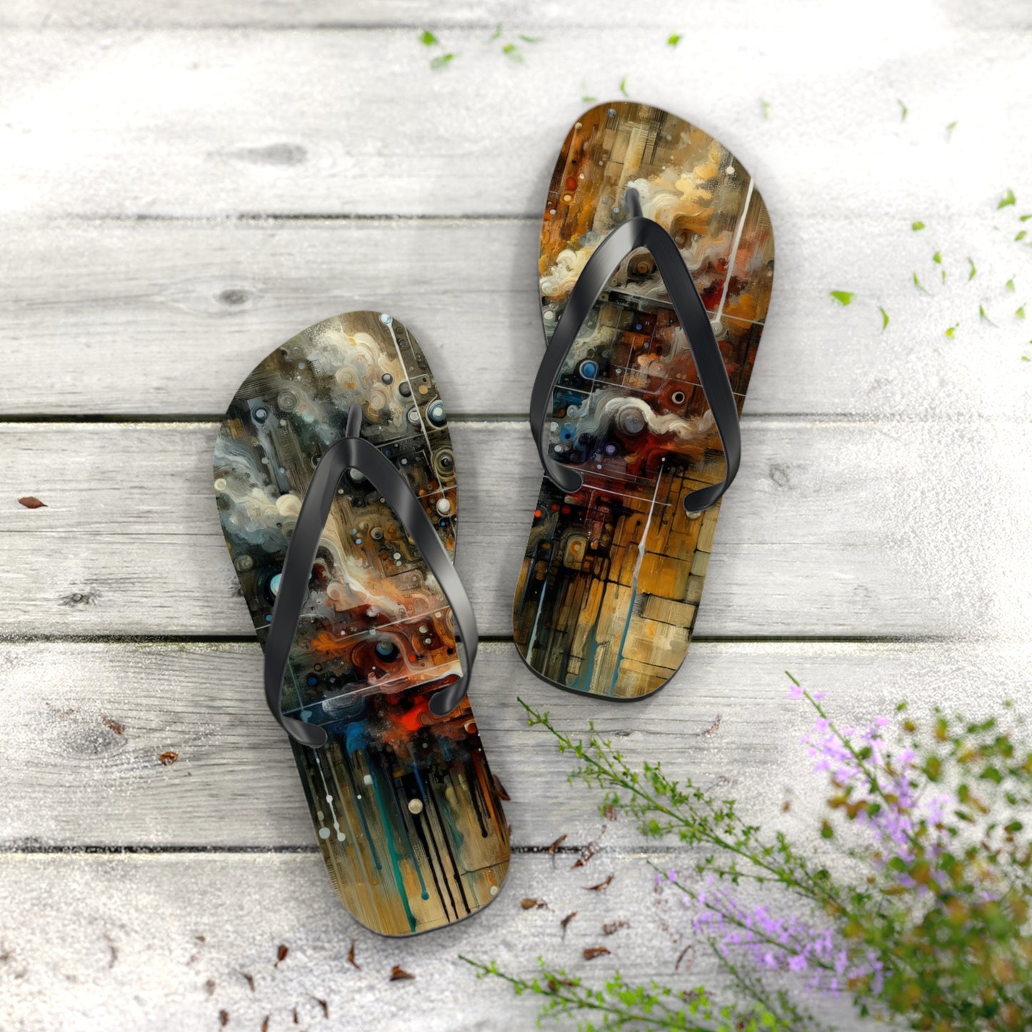 Integral Stewardship Abstract Flip Flops