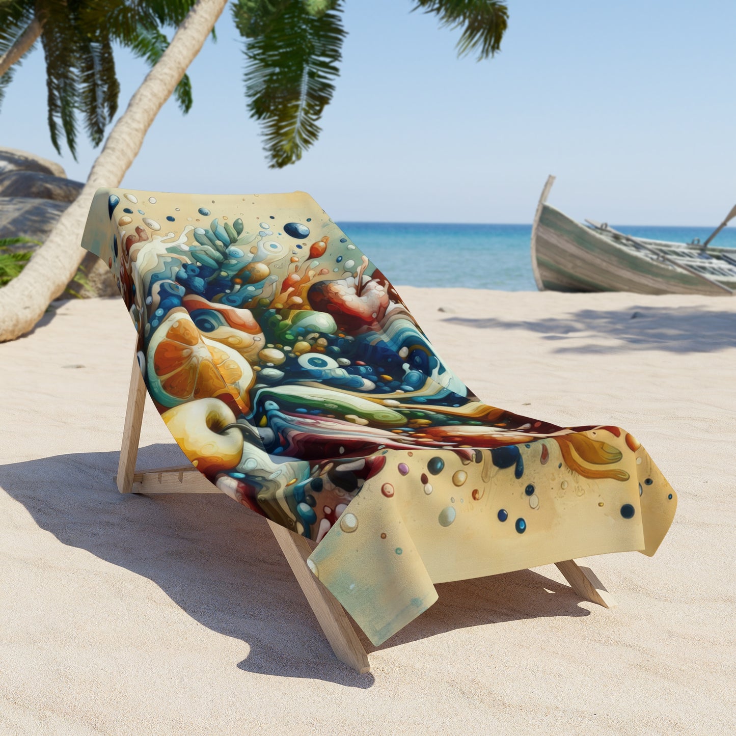 Nourishing Tachism Symphony Beach Towel