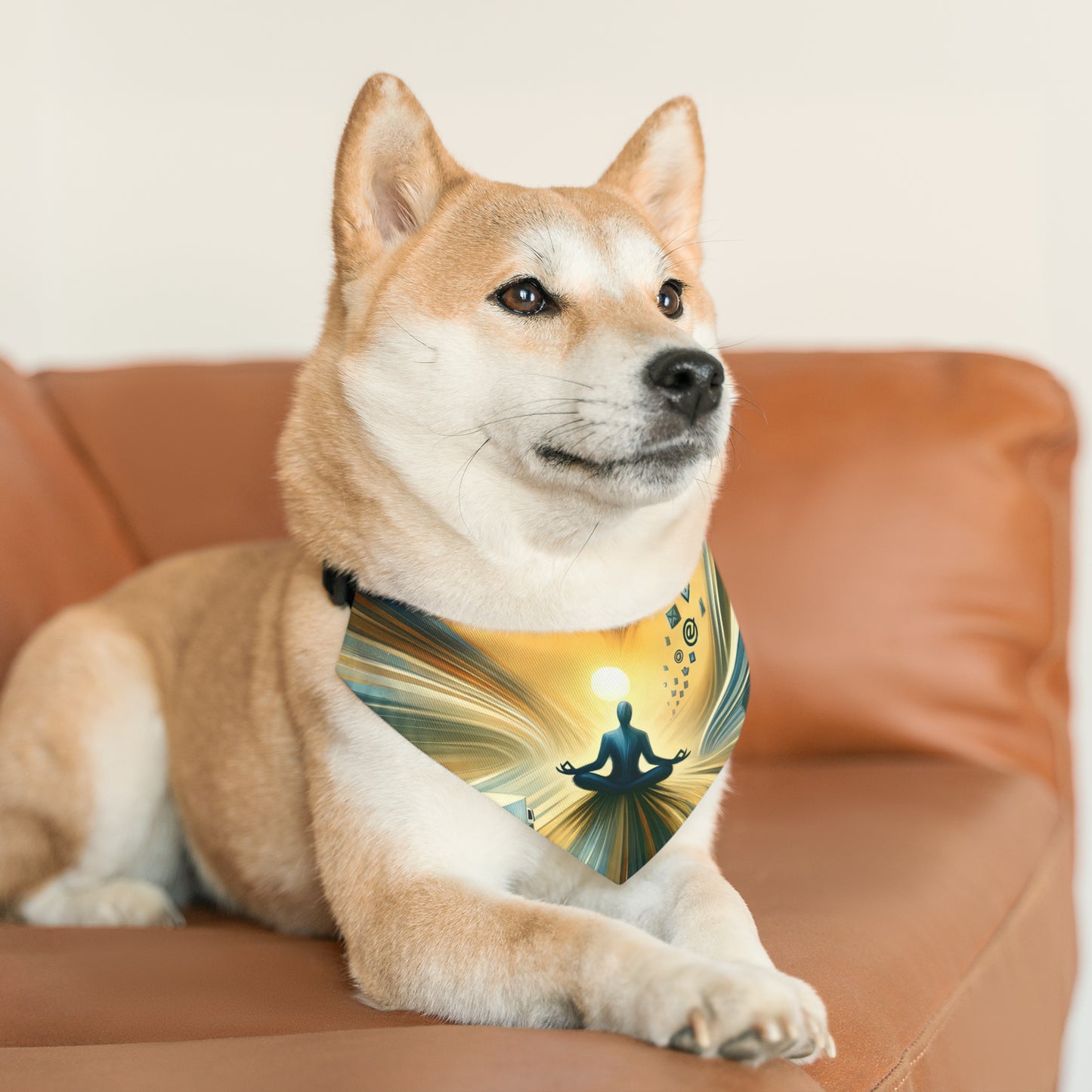 Meditative Commute Flow Pet Bandana Collar