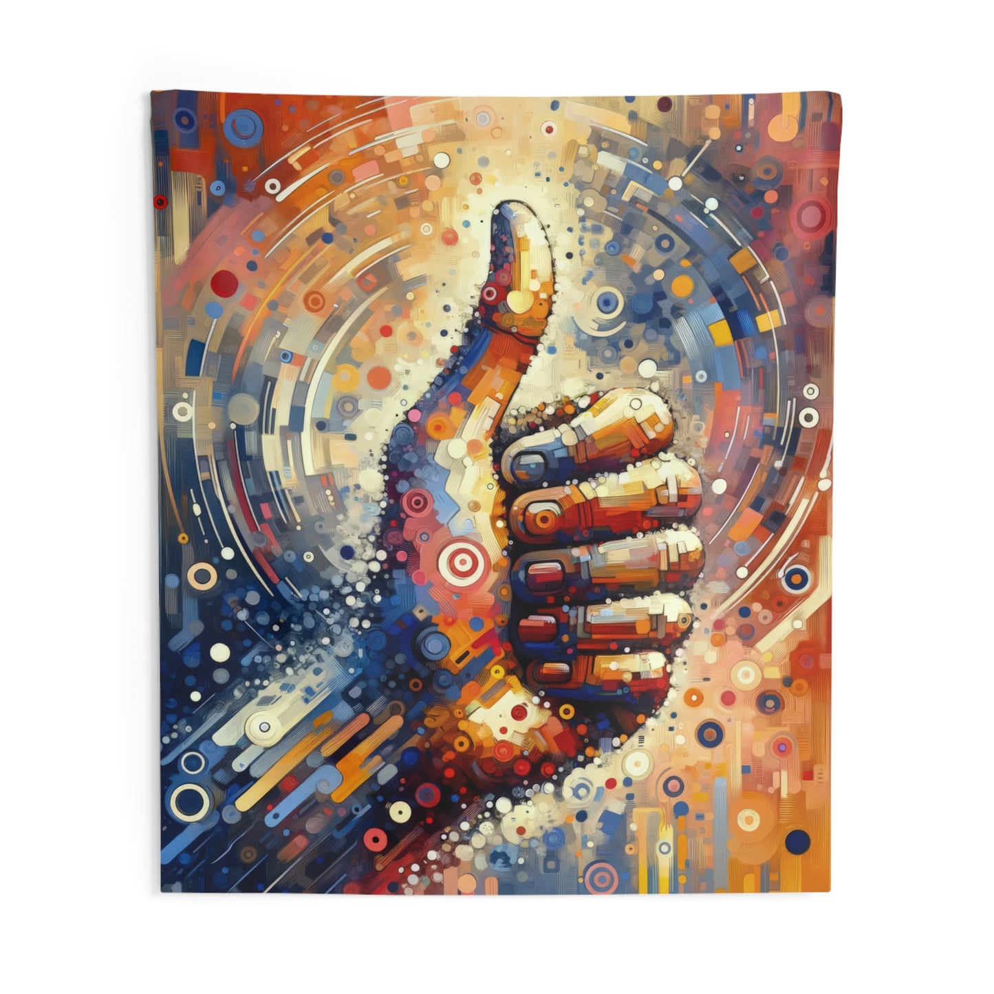 Digital Gratitude Nod Indoor Wall Tapestries