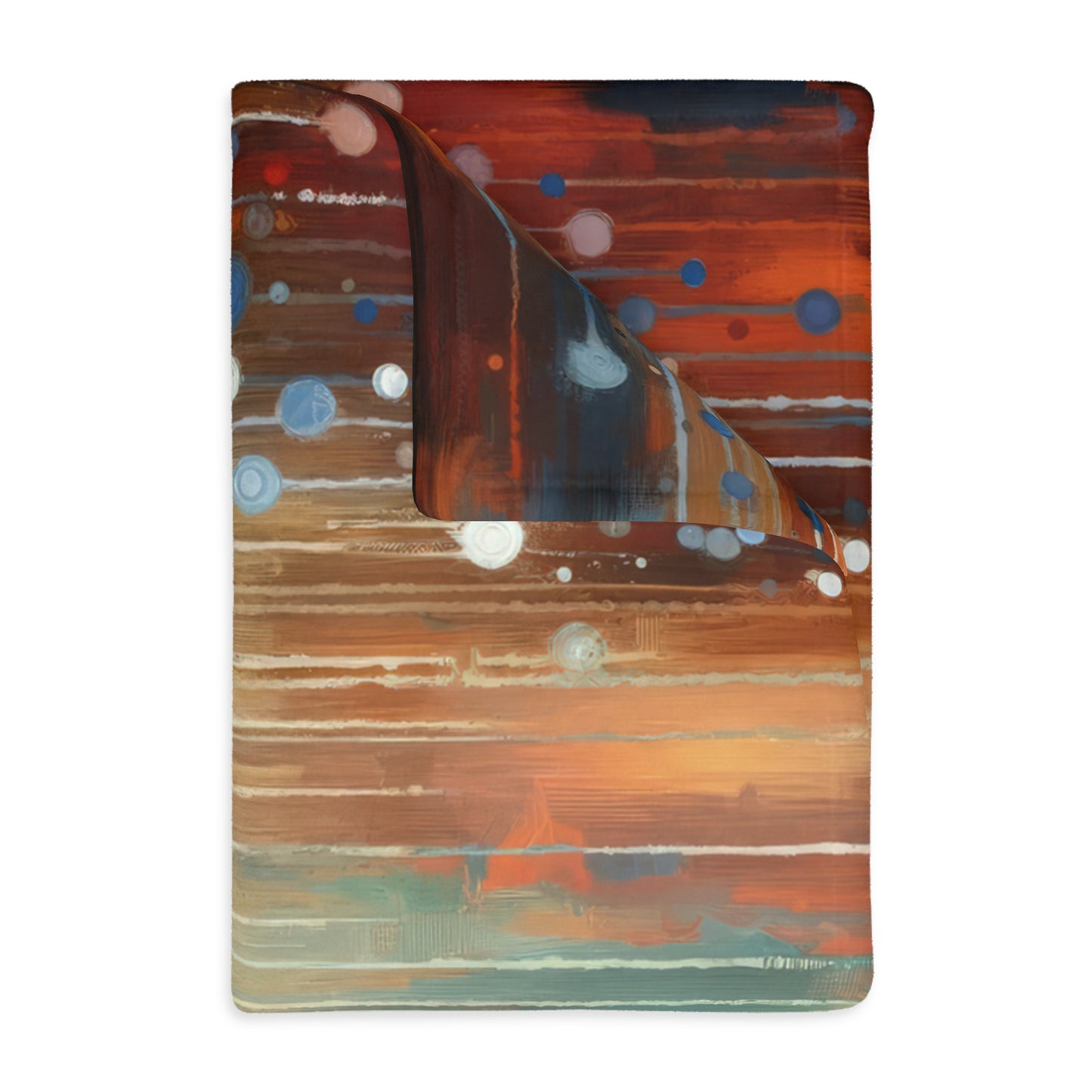 Empathic Connection Tachism Velveteen Microfiber Blanket (Two-sided print)