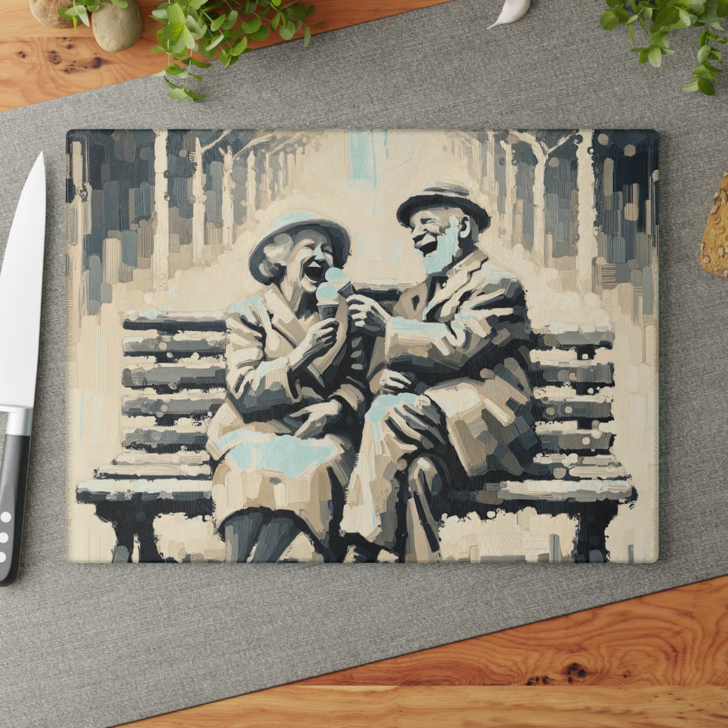 Joyful Companionship Serenity Glass Cutting Board