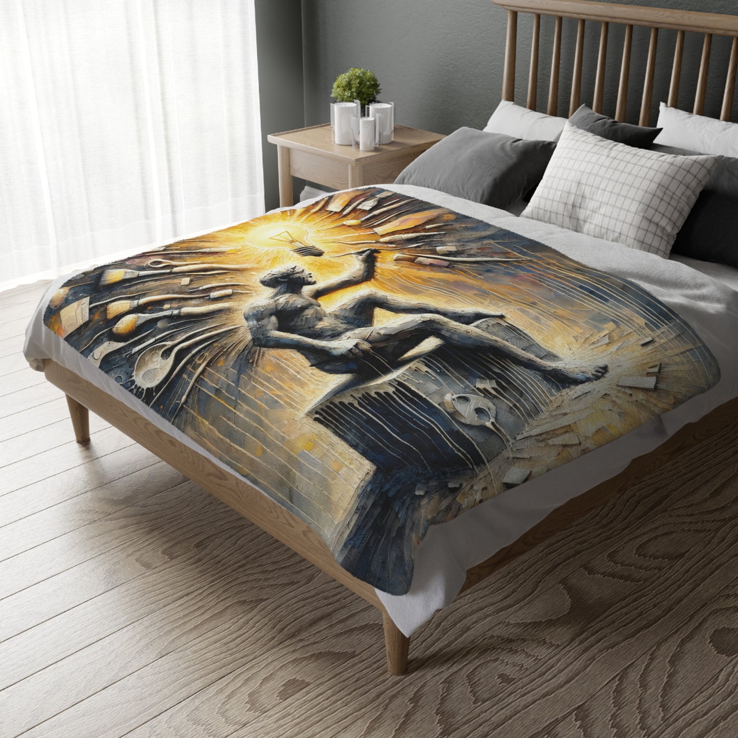 Idea Sculptor Genesis Velveteen Microfiber Blanket (Two-sided print)