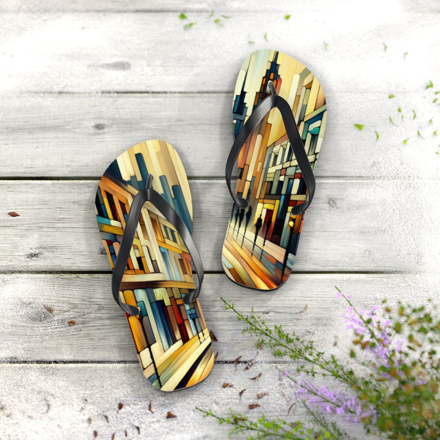 Cobbled Rhythm Heartbeat Flip Flops