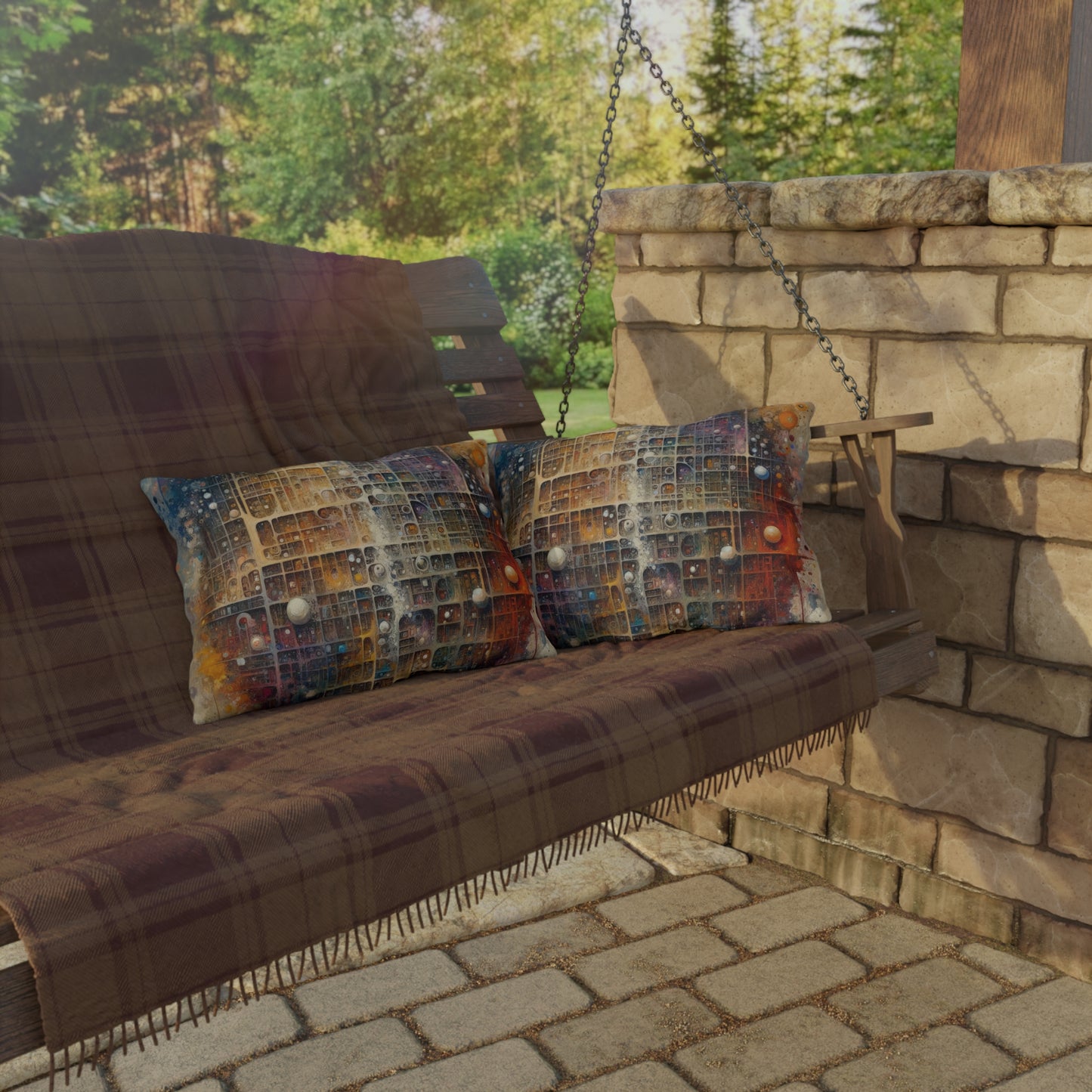 Integral Harmony Existence Outdoor Pillows