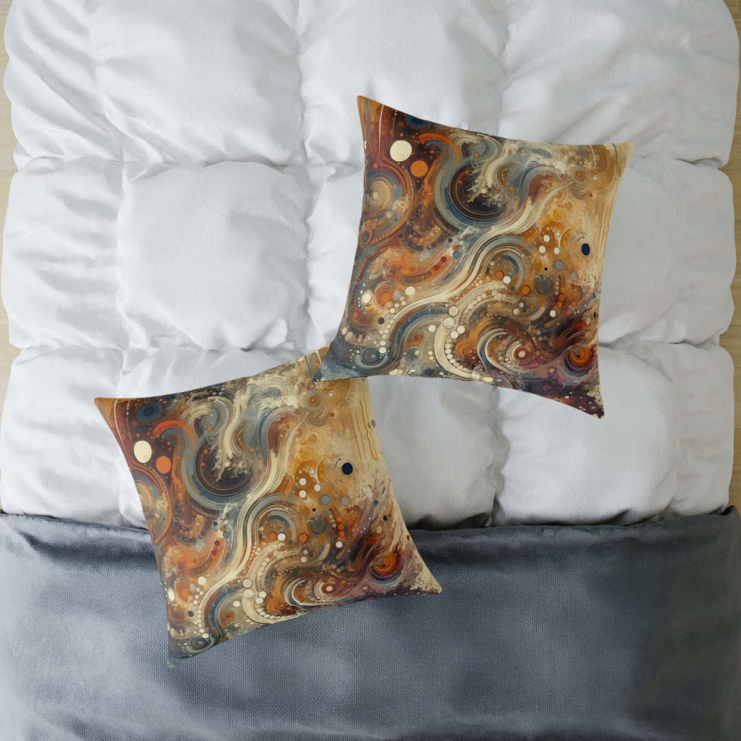 Dynamic Cultural Mosaic Spun Polyester Pillow