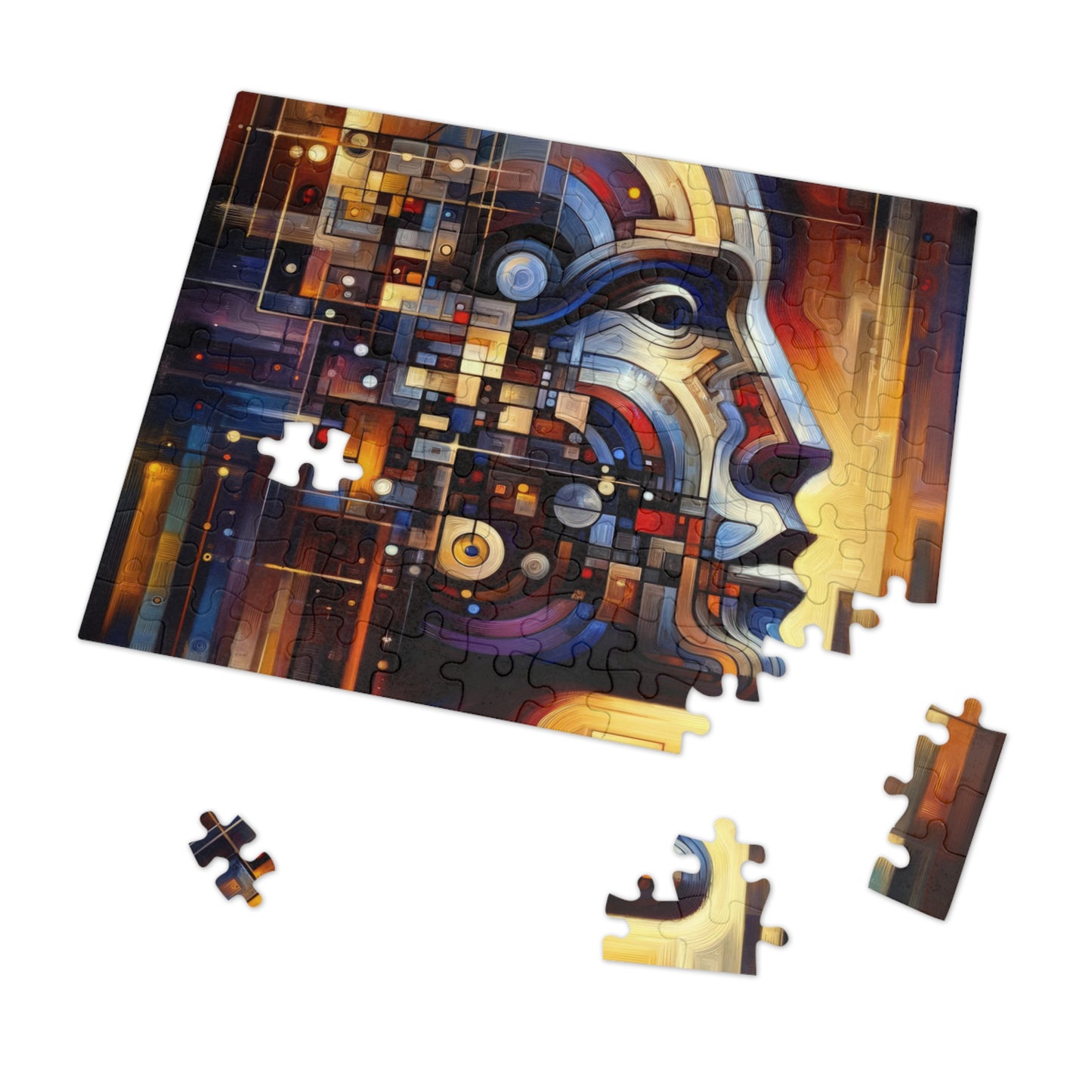 Reflective Tachism Shield Jigsaw Puzzle (30, 110, 252, 500,1000-Piece)