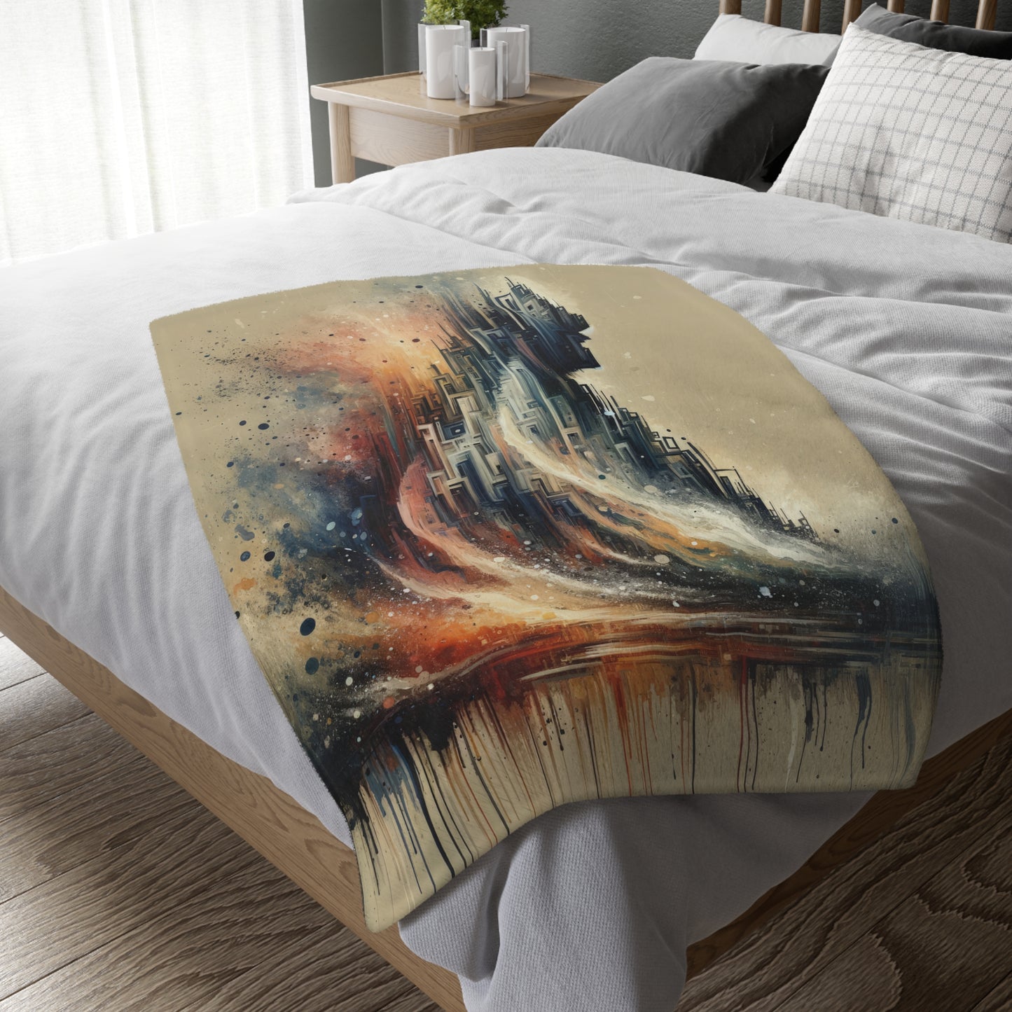 Enduring Echoes Resonance Velveteen Microfiber Blanket (Two-sided print)