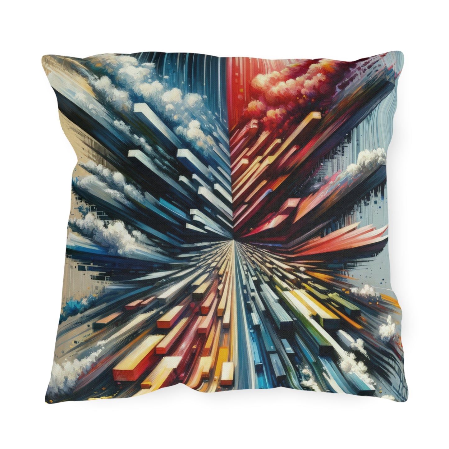 Rapid Perspective Shift Outdoor Pillows