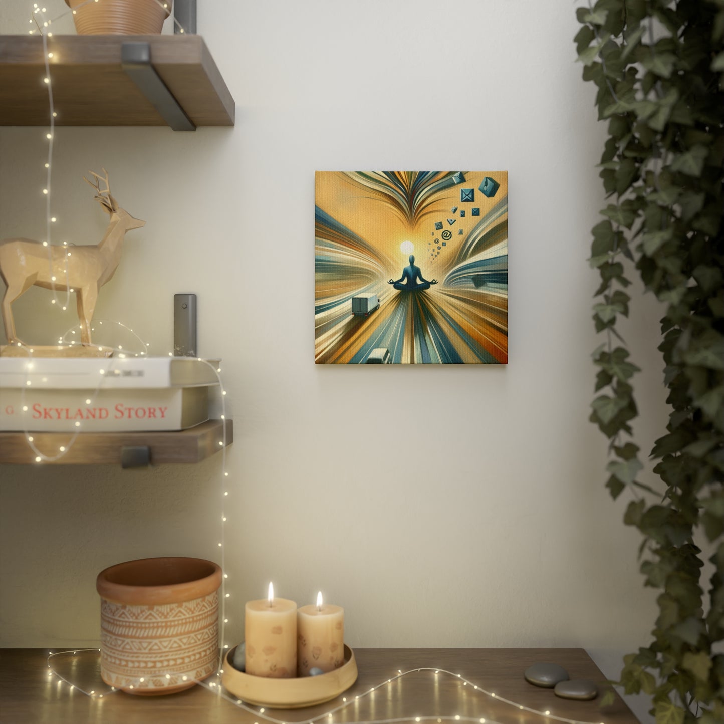 Meditative Commute Flow Canvas Photo Tile