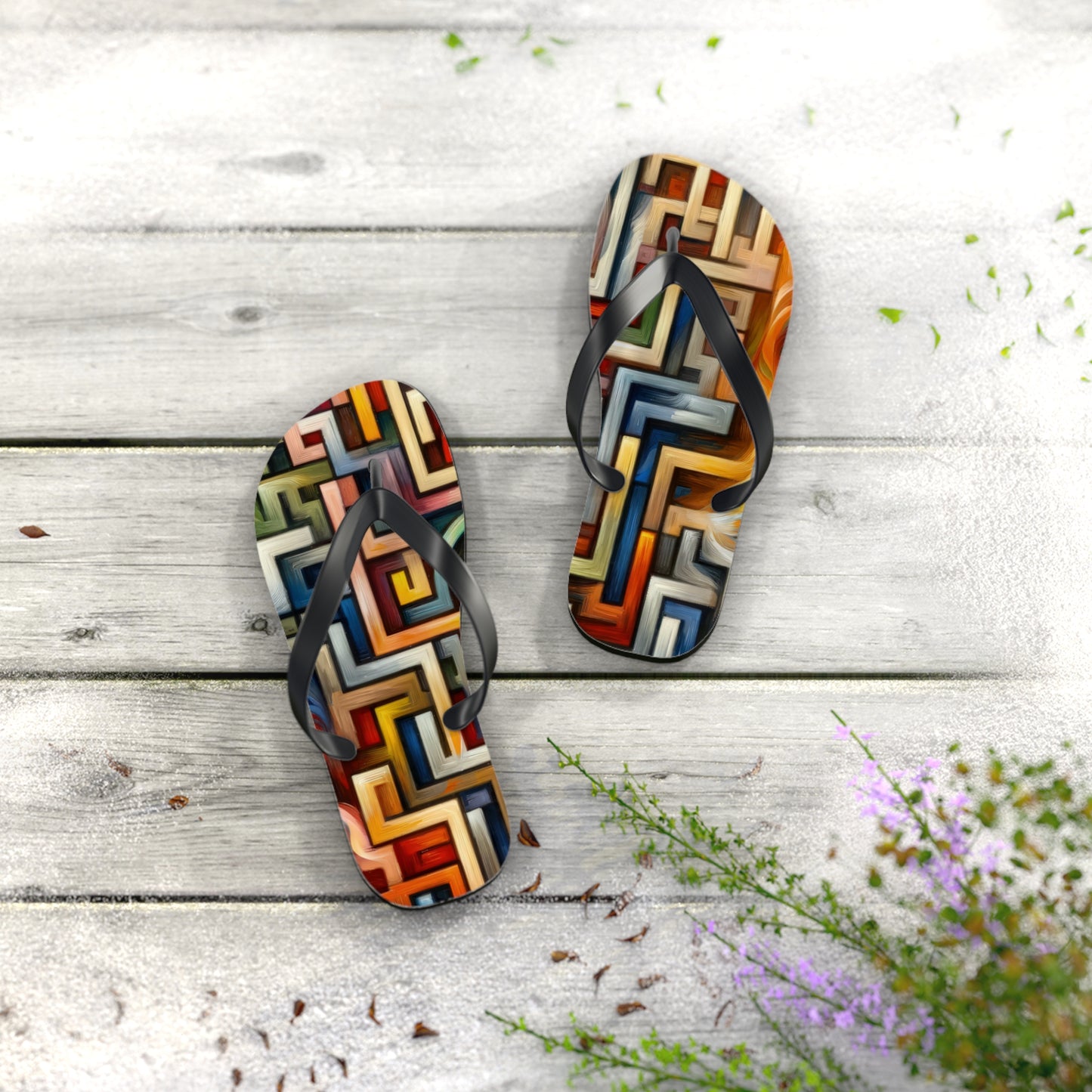 Labyrinthine Love Choices Flip Flops