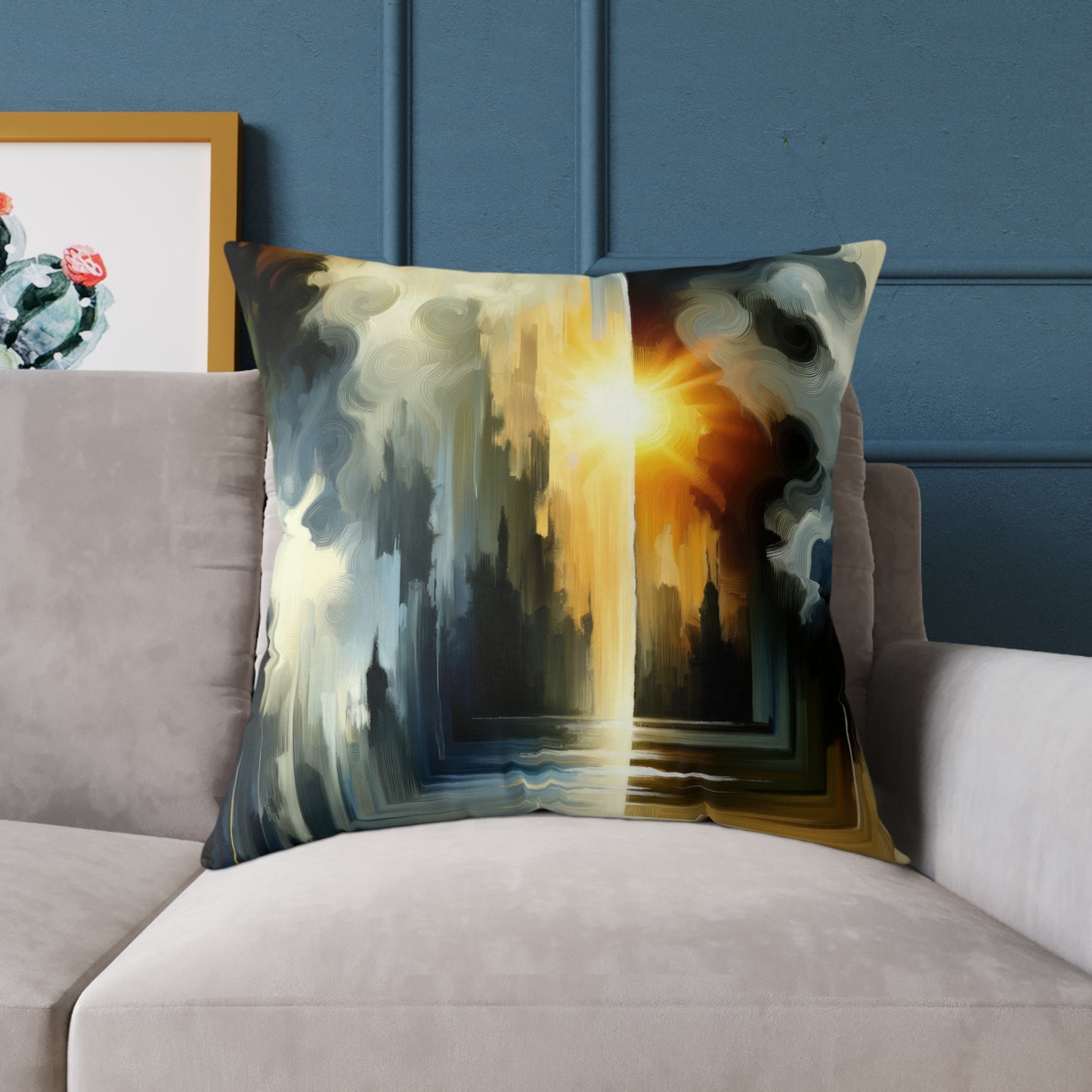Dawn Dispels Darkness Spun Polyester Pillow