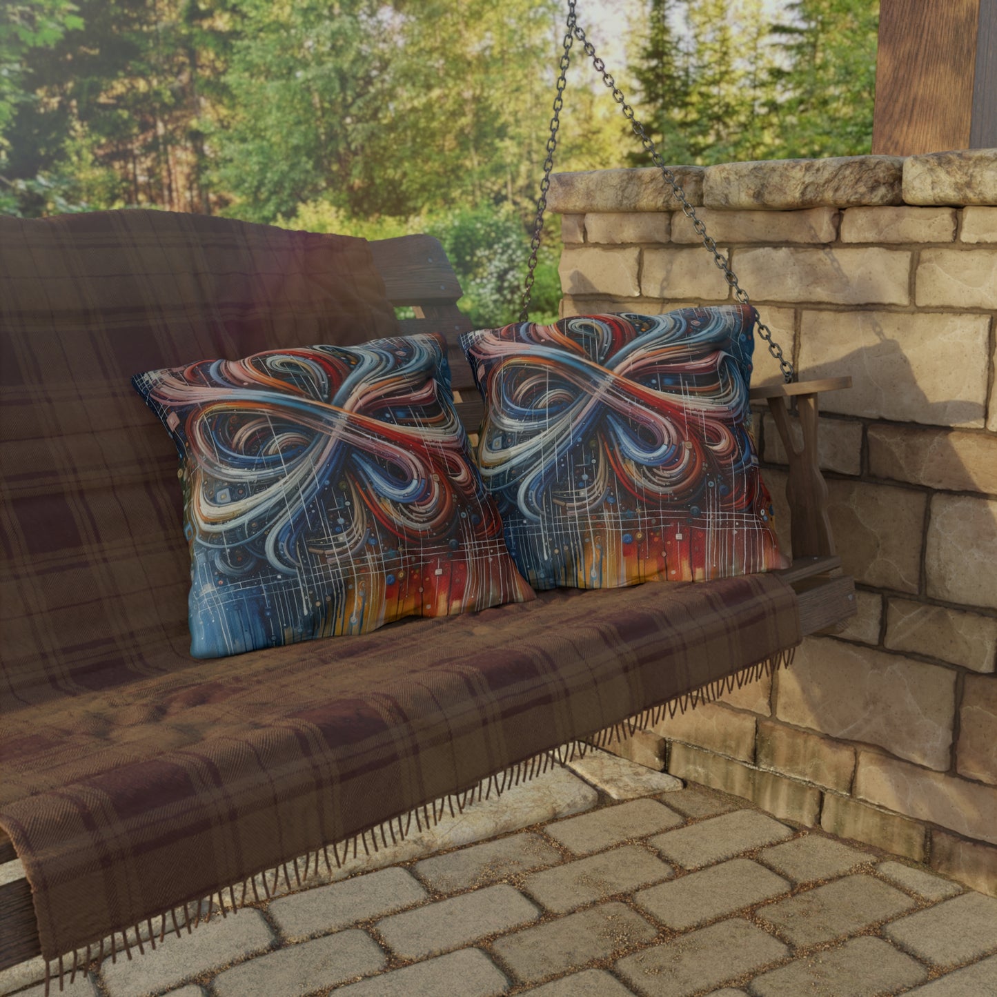 Humanity Tapestry Unification Outdoor Pillows