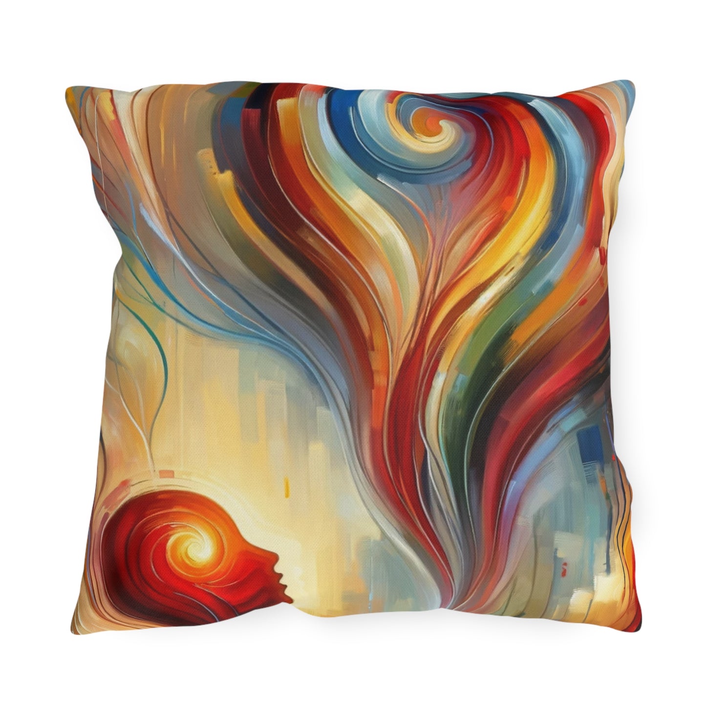 Empathetic Spiral Dialogue Outdoor Pillows