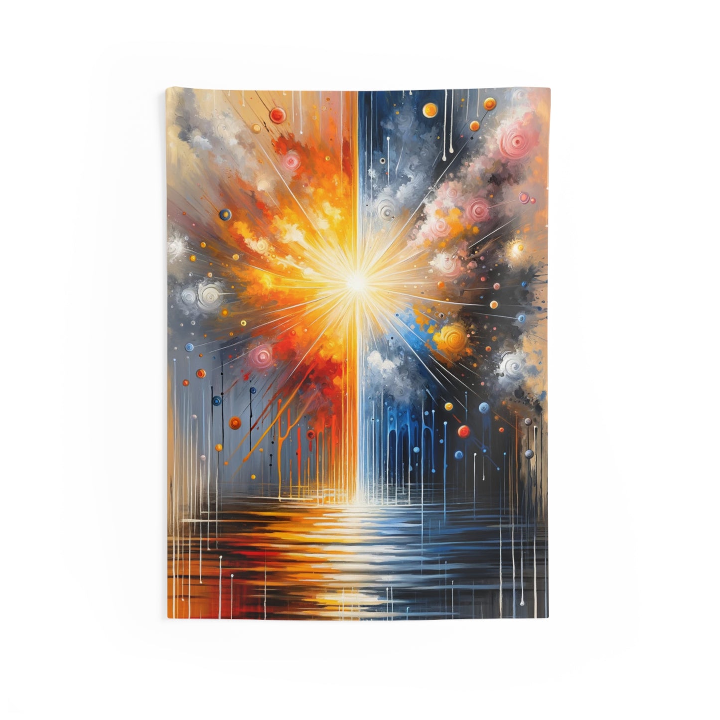 Luminous Abstract Tachism Indoor Wall Tapestries