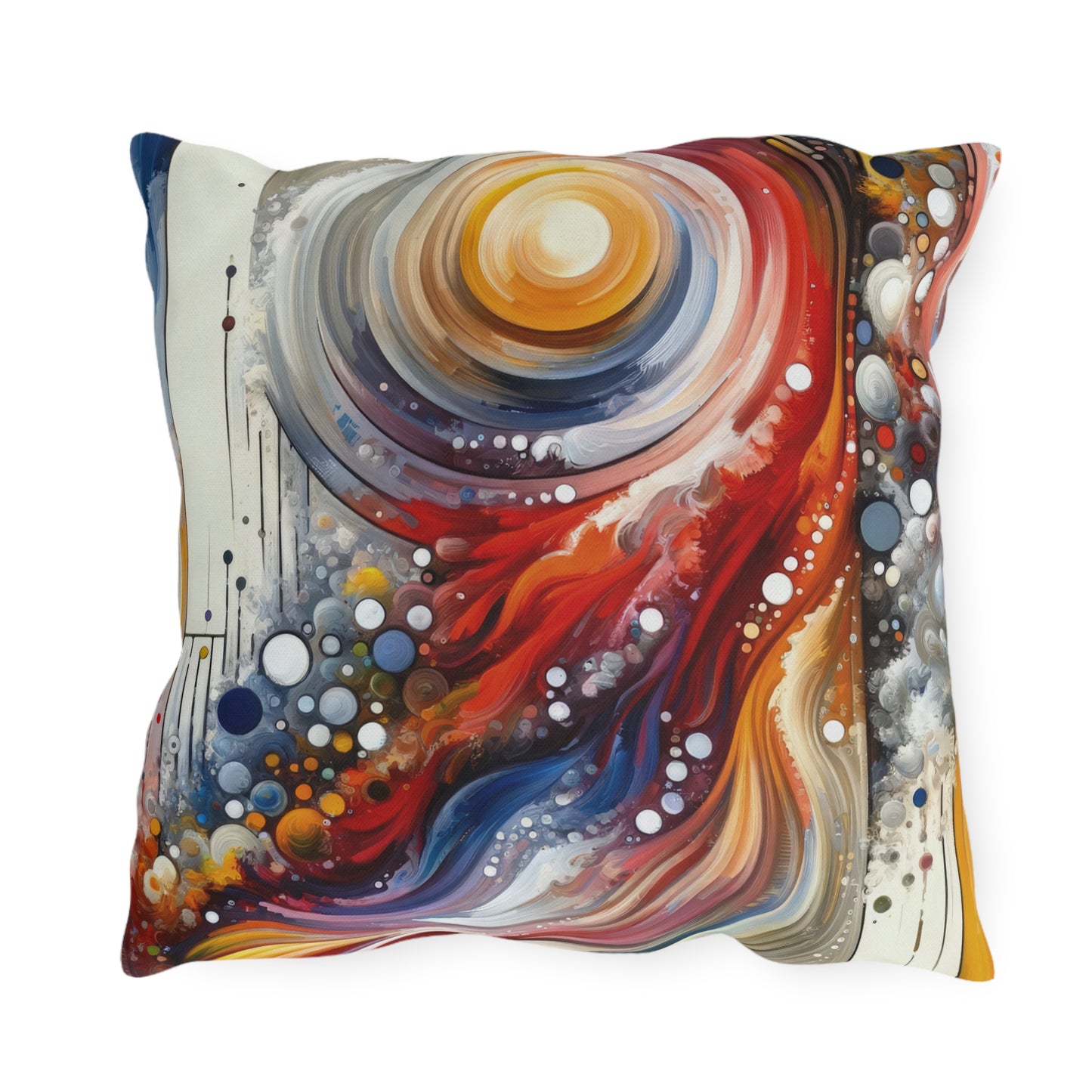 Harmonic Swirl Elegance Outdoor Pillows
