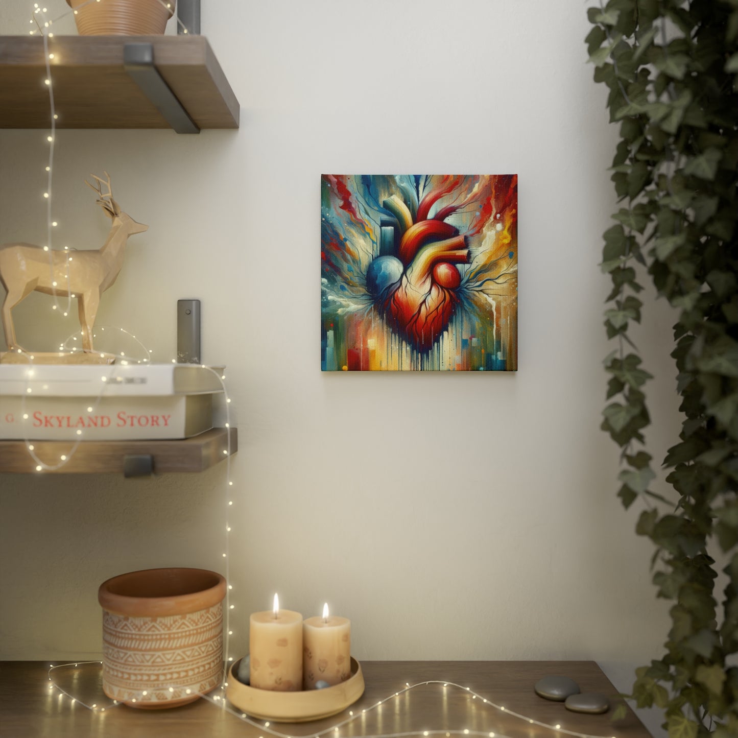 Humanity Heart Unveiled Canvas Photo Tile