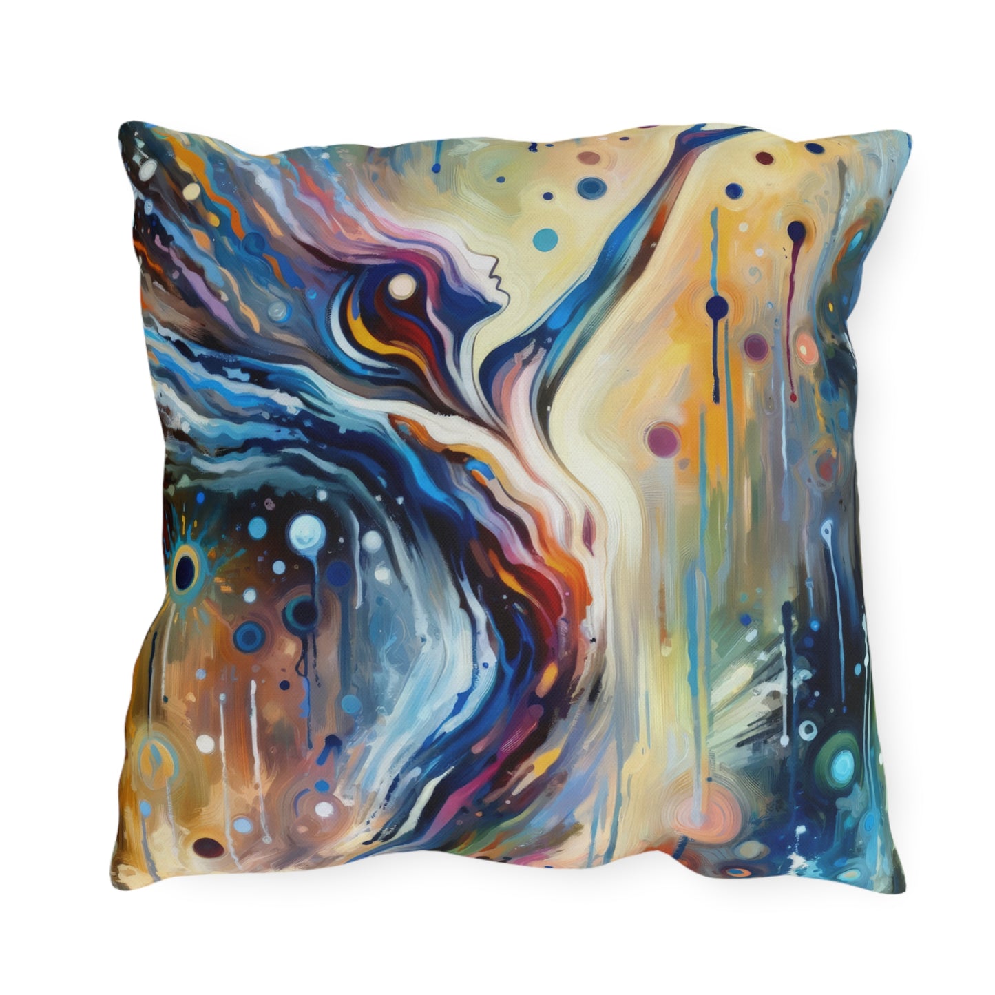 Journey Embrace Tachism Outdoor Pillows