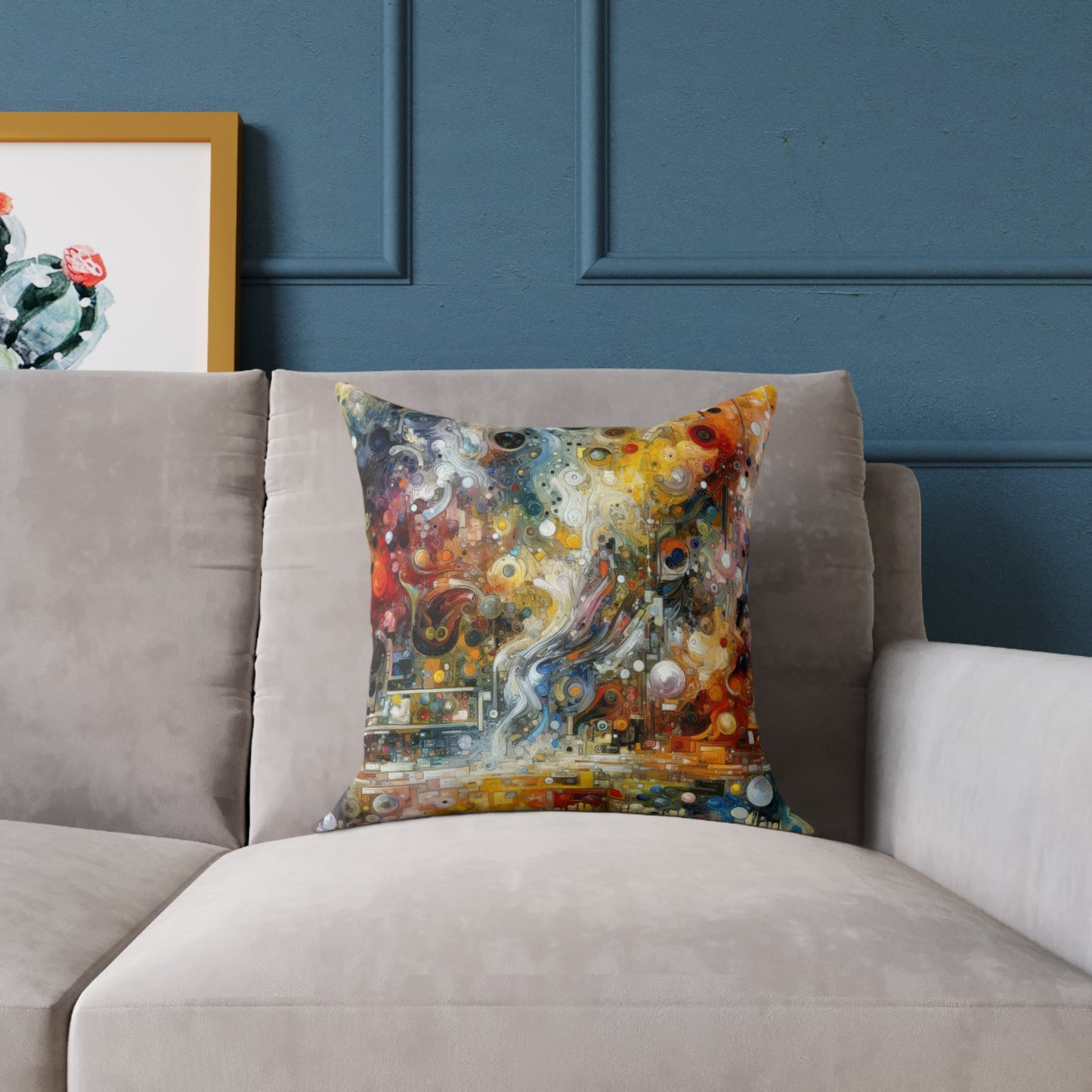 Perception Mosaic Abstract Spun Polyester Pillow