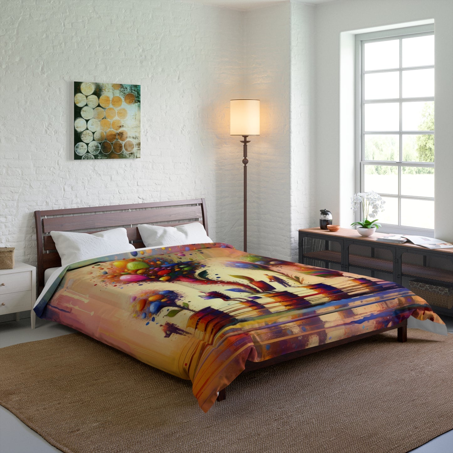 Vibrant Digital Arboriculture Comforter