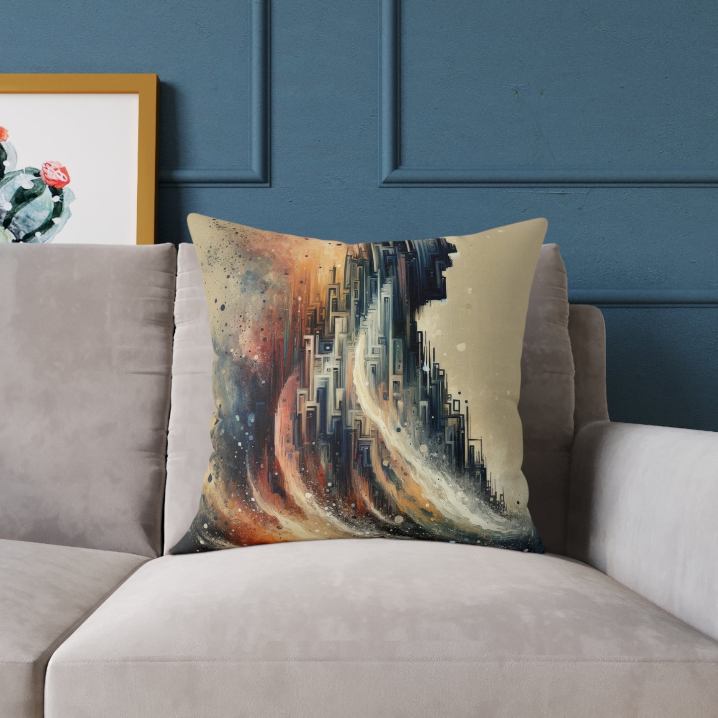 Enduring Echoes Resonance Spun Polyester Pillow