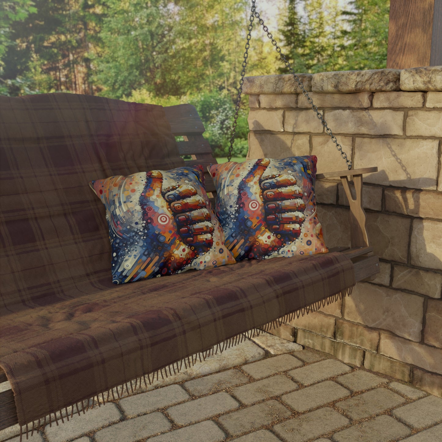 Digital Gratitude Nod Outdoor Pillows
