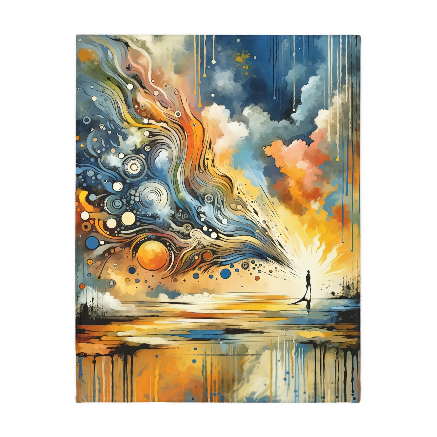 Intentional Awakening Reflection Velveteen Microfiber Blanket (Two-sided print)