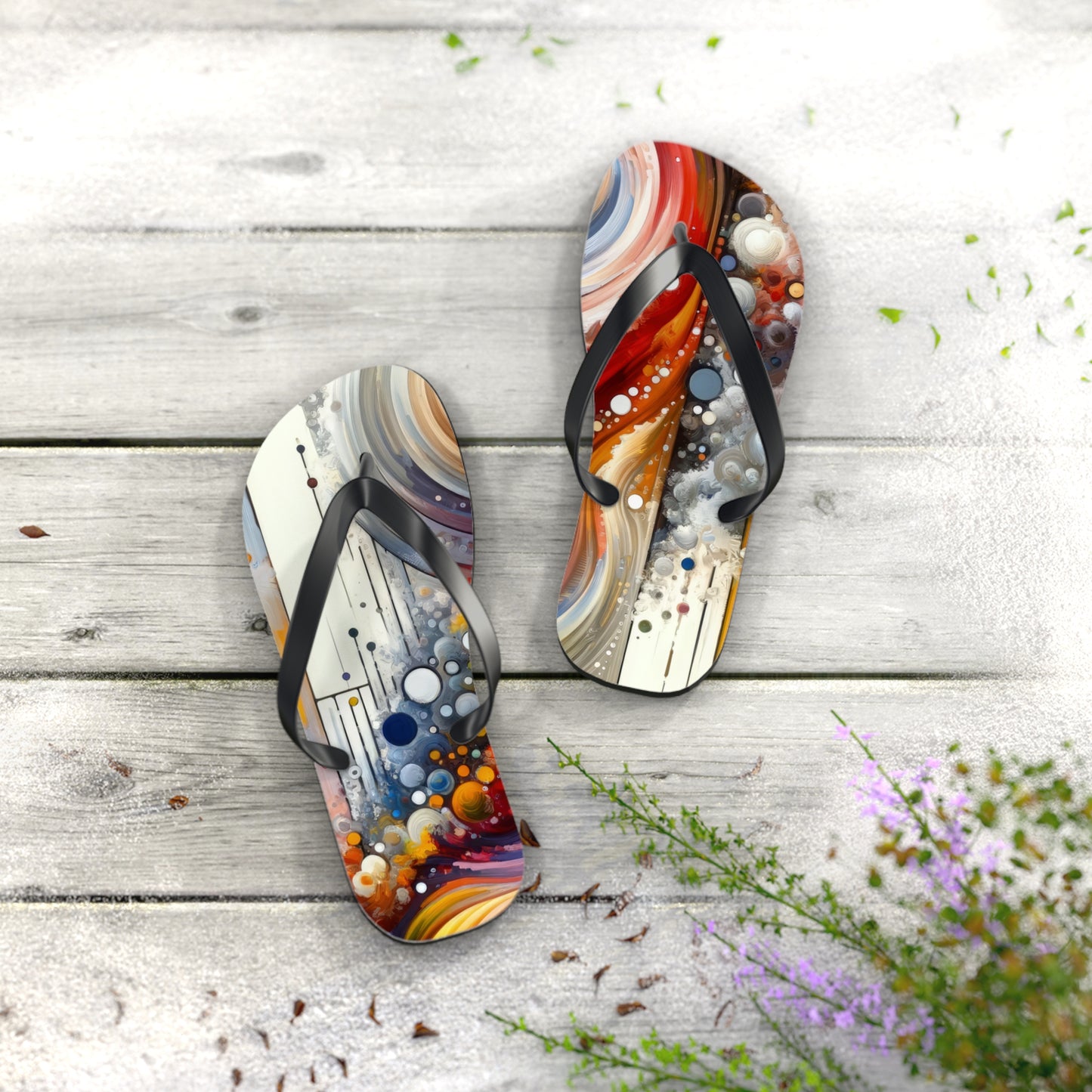 Harmonic Swirl Elegance Flip Flops