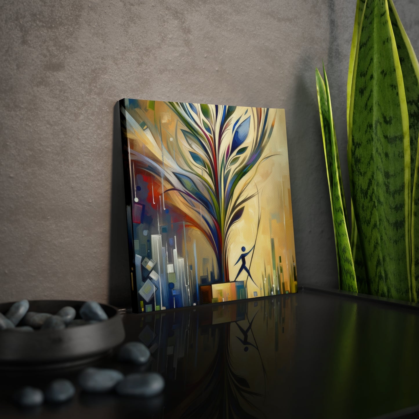 Pruning Distraction Tachism Canvas Photo Tile